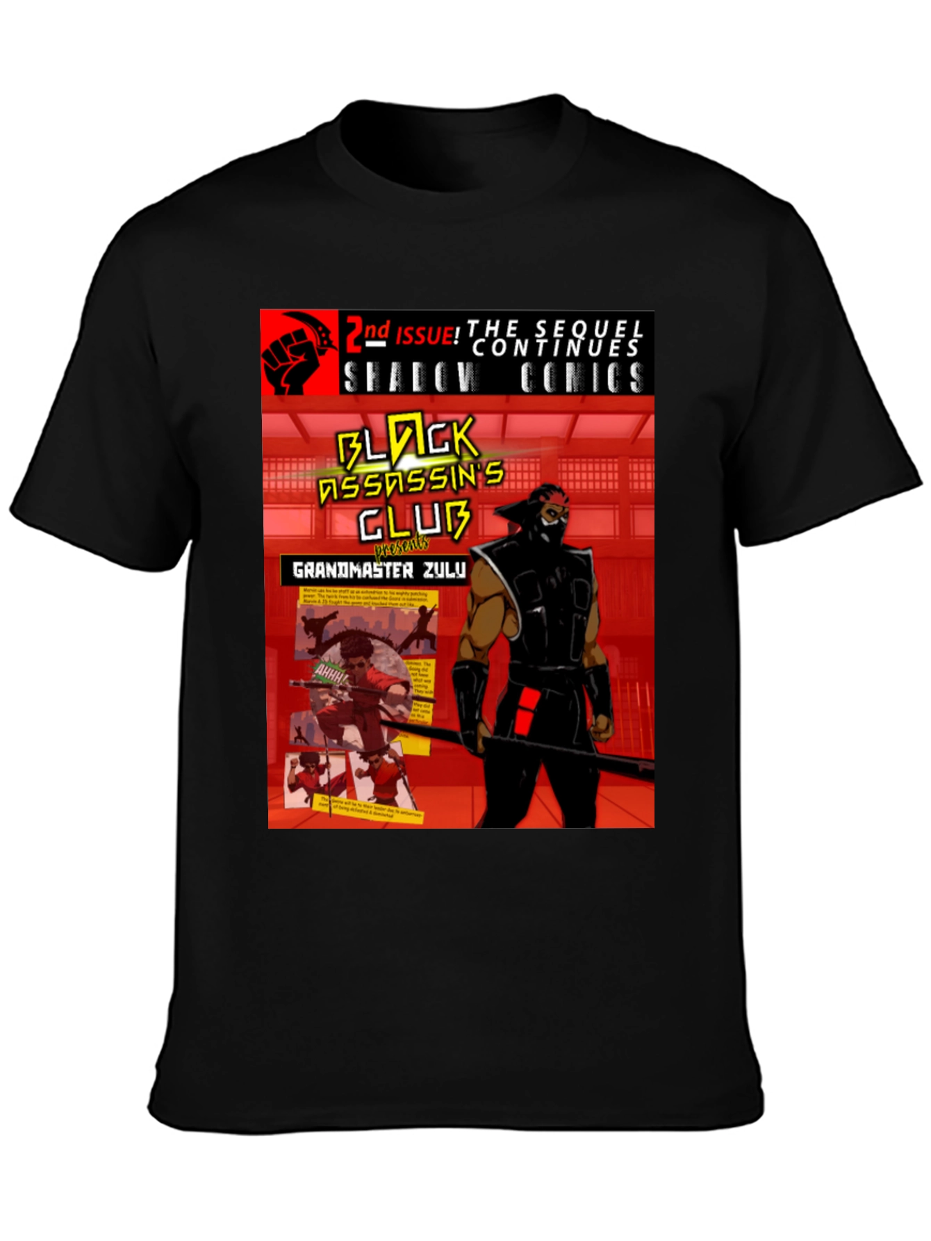 Black Assassins Club T-Shirt - Shadow Comics Style