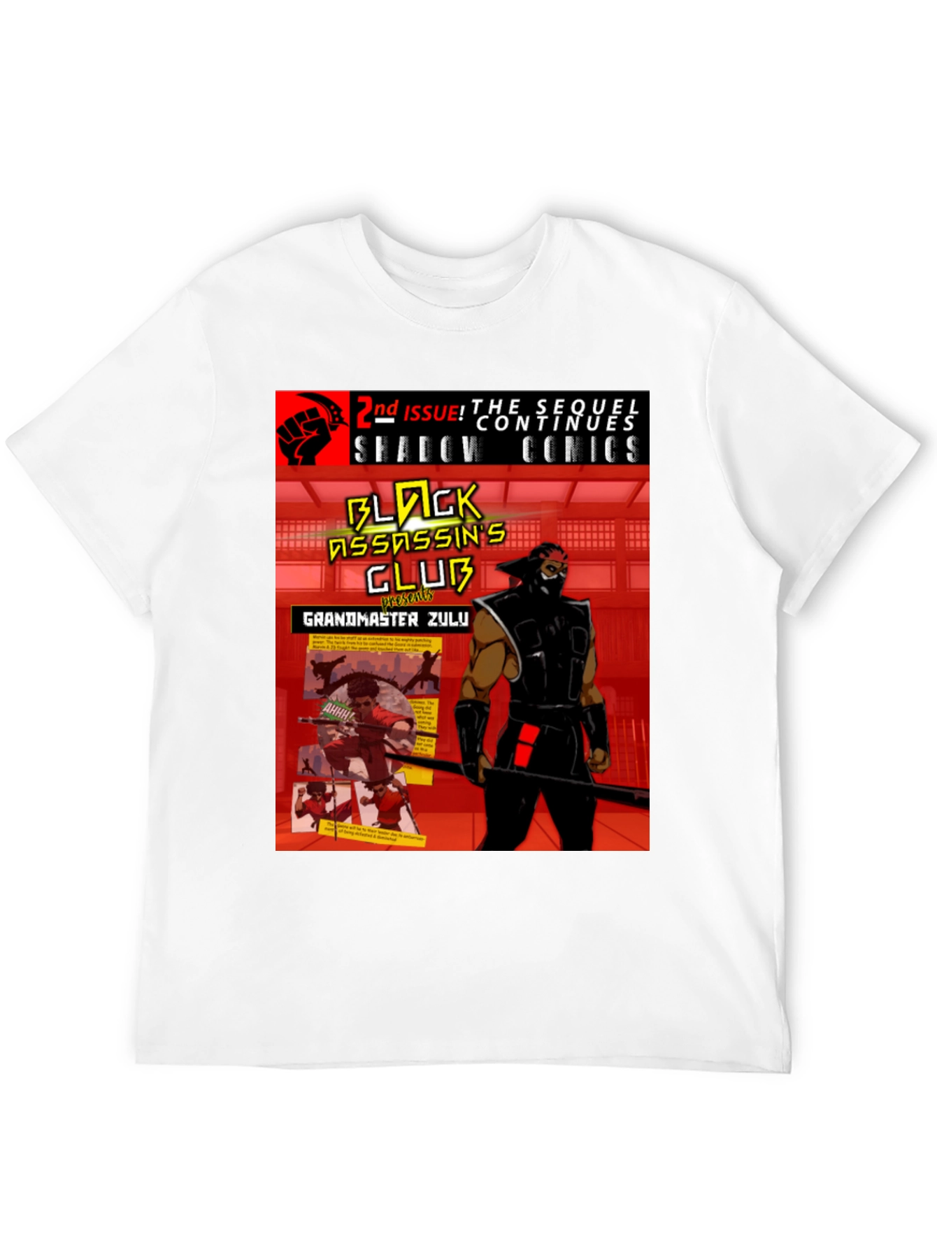 Black Assassins Club T-Shirt - Shadow Comics Style