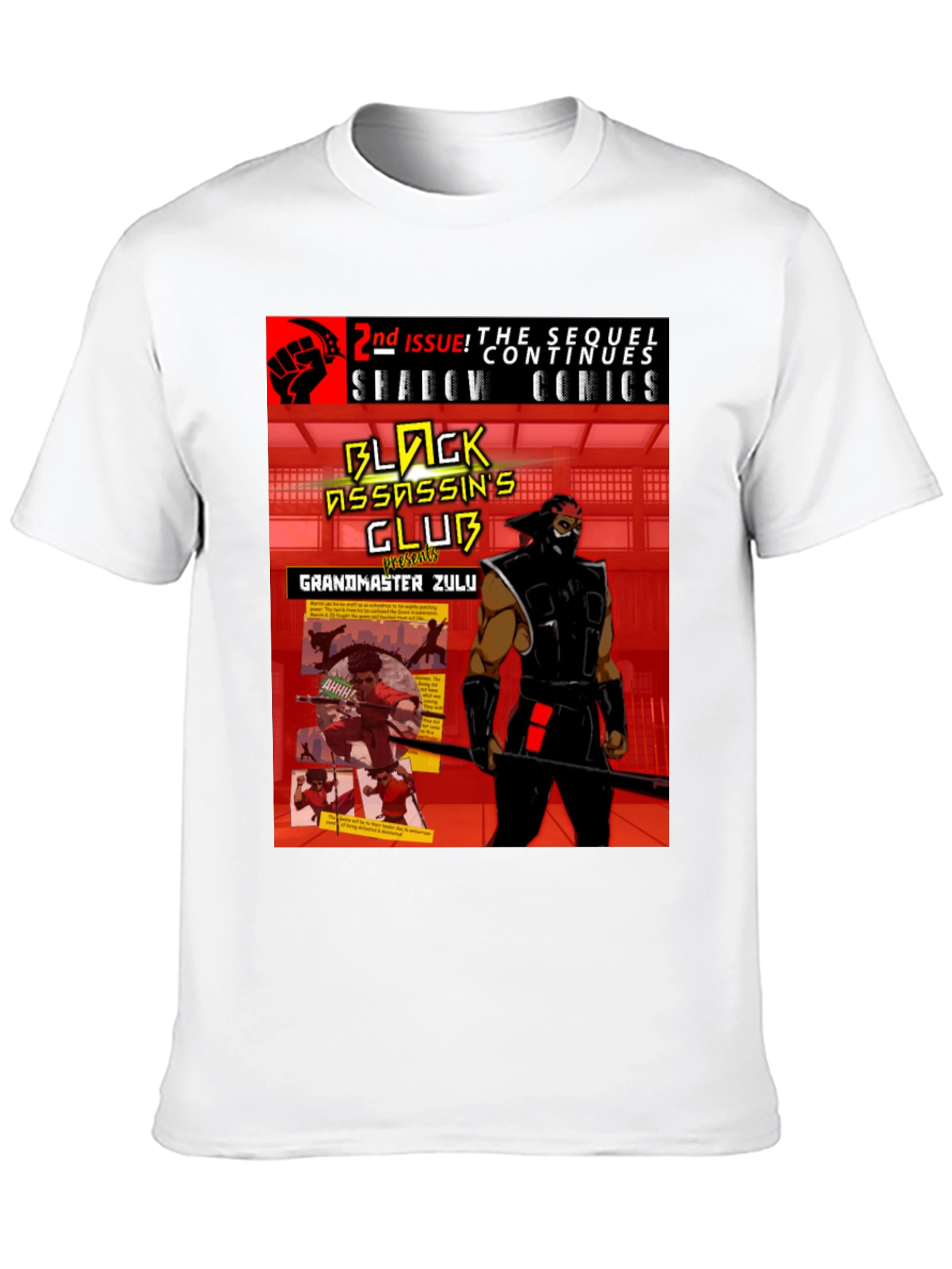 Black Assassins Club T-Shirt - Shadow Comics Style