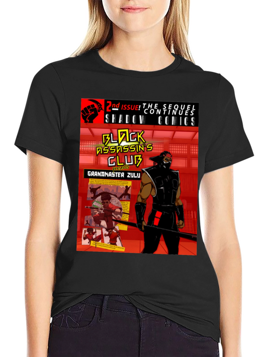 Black Assassins Club T-Shirt - Shadow Comics Style