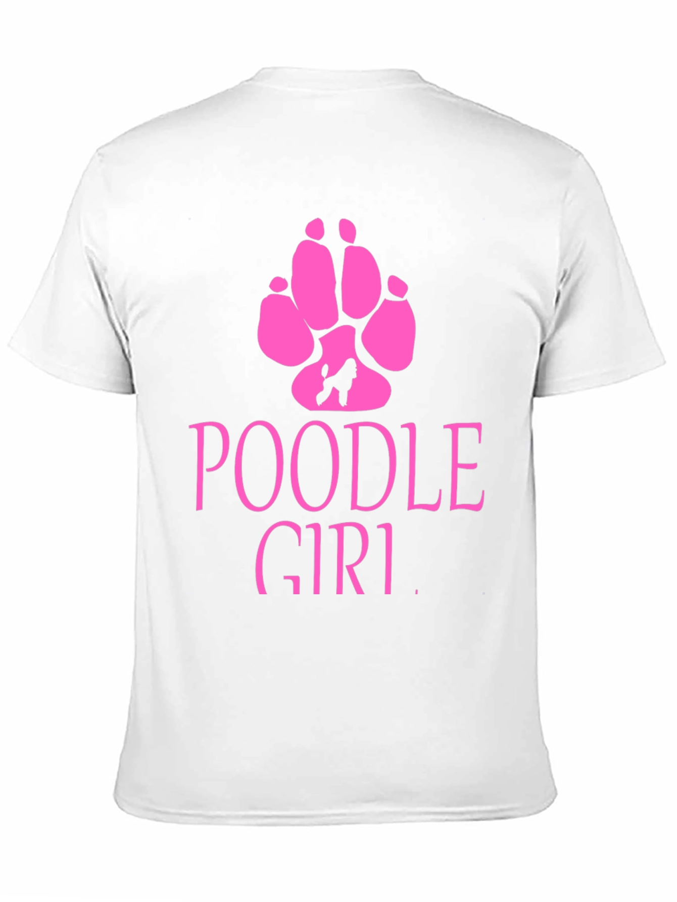 Poodle Girl Graphic T-Shirt - Black