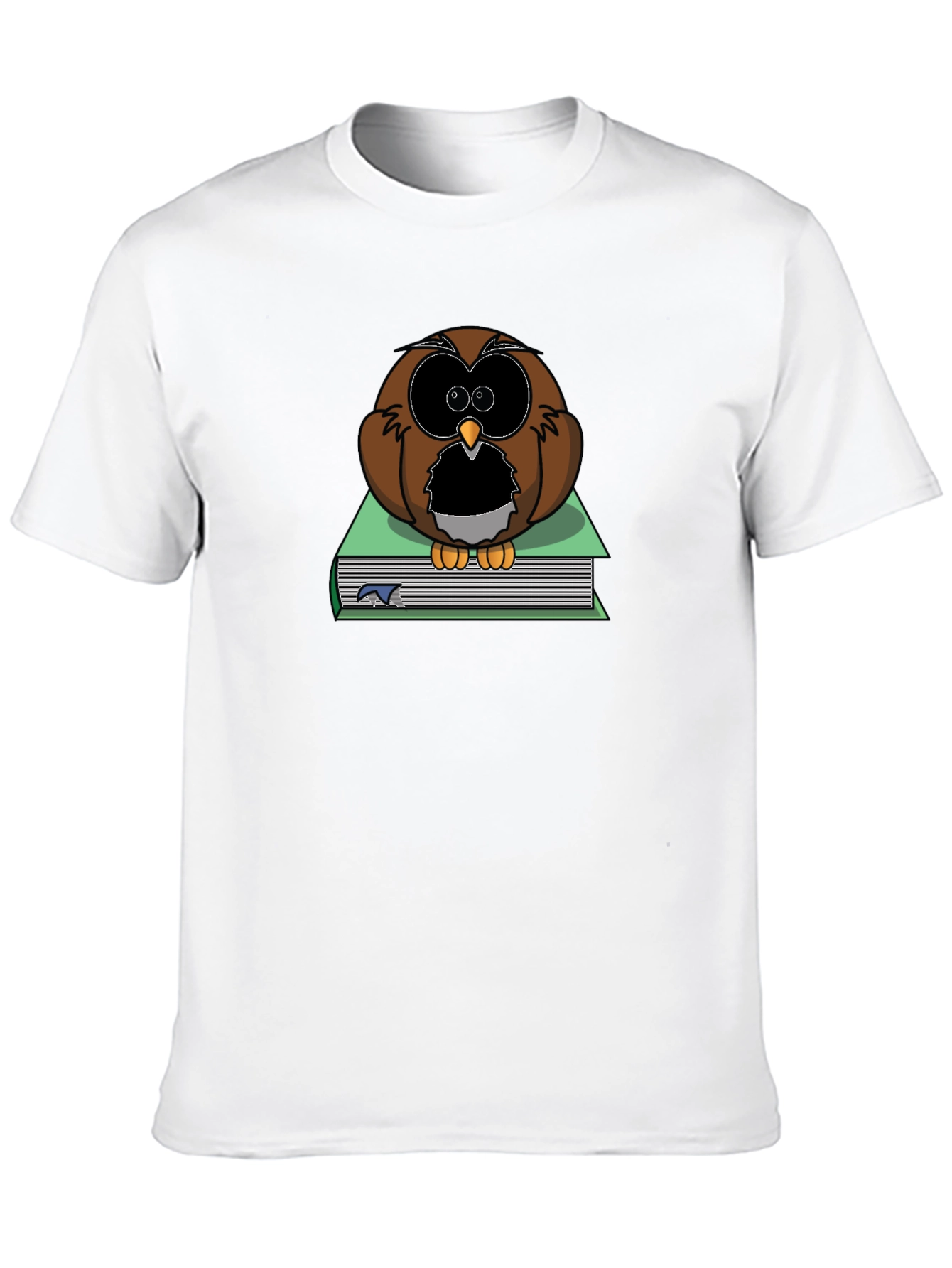 Owl on Book T-Shirt - Black Cotton Tee