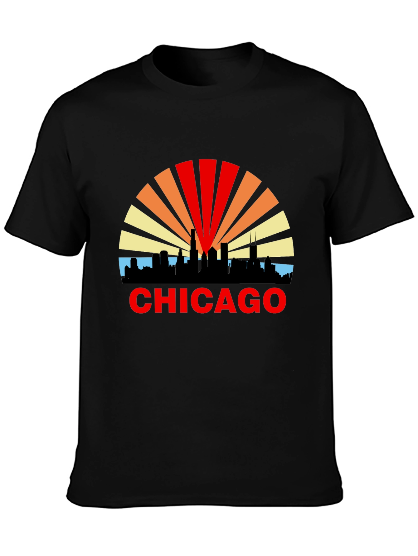 Chicago Skyline Graphic T-Shirt - Retro Style