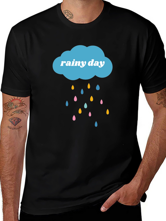 Rainy Day Graphic Tee - Fun & Stylish Black T-Shirt