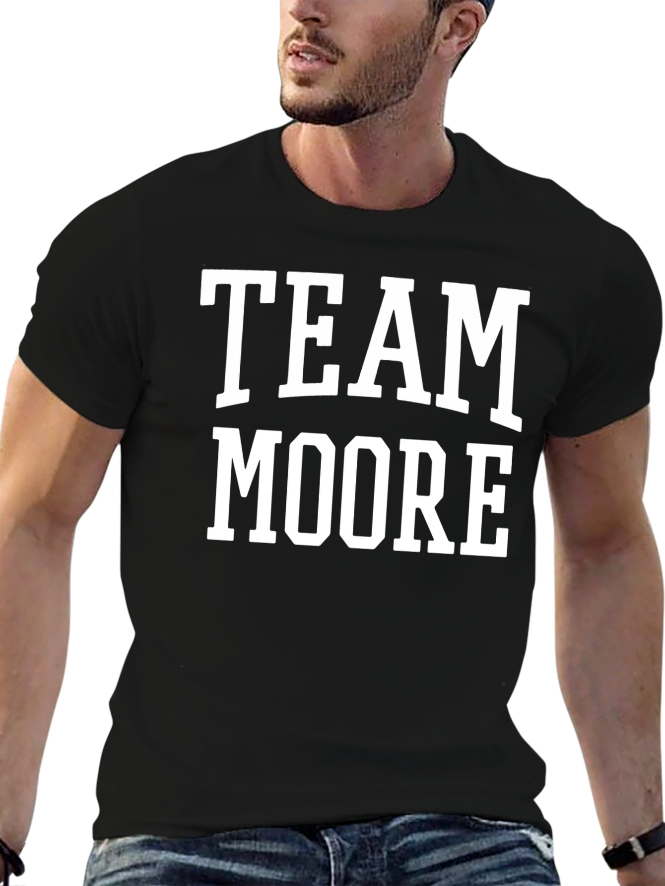 Team Moore T-Shirt - Black Cotton Blend Tee