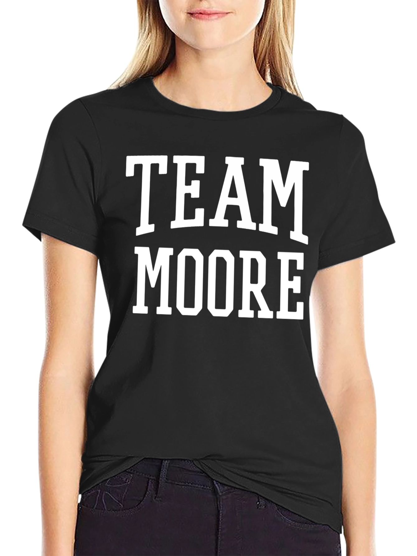 Team Moore T-Shirt - Black Cotton Blend Tee