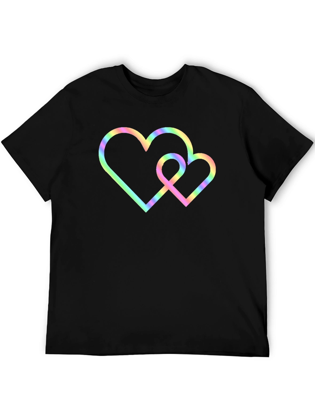 Rainbow Heart Outline T-Shirt