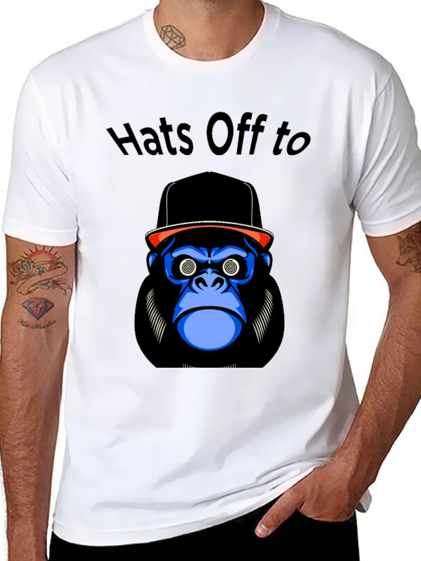 Hats Off To Gorilla Graphic T-Shirt