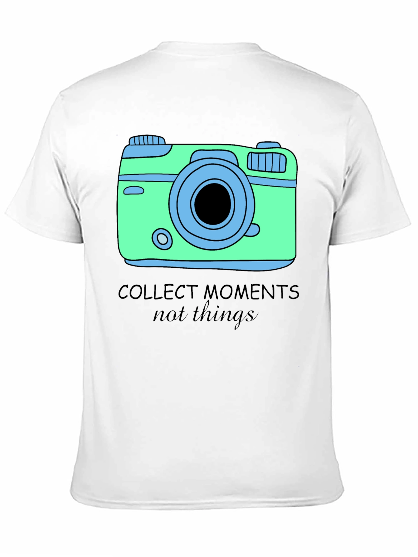 Collect Moments Graphic Tee - Camera Design Black Shirt