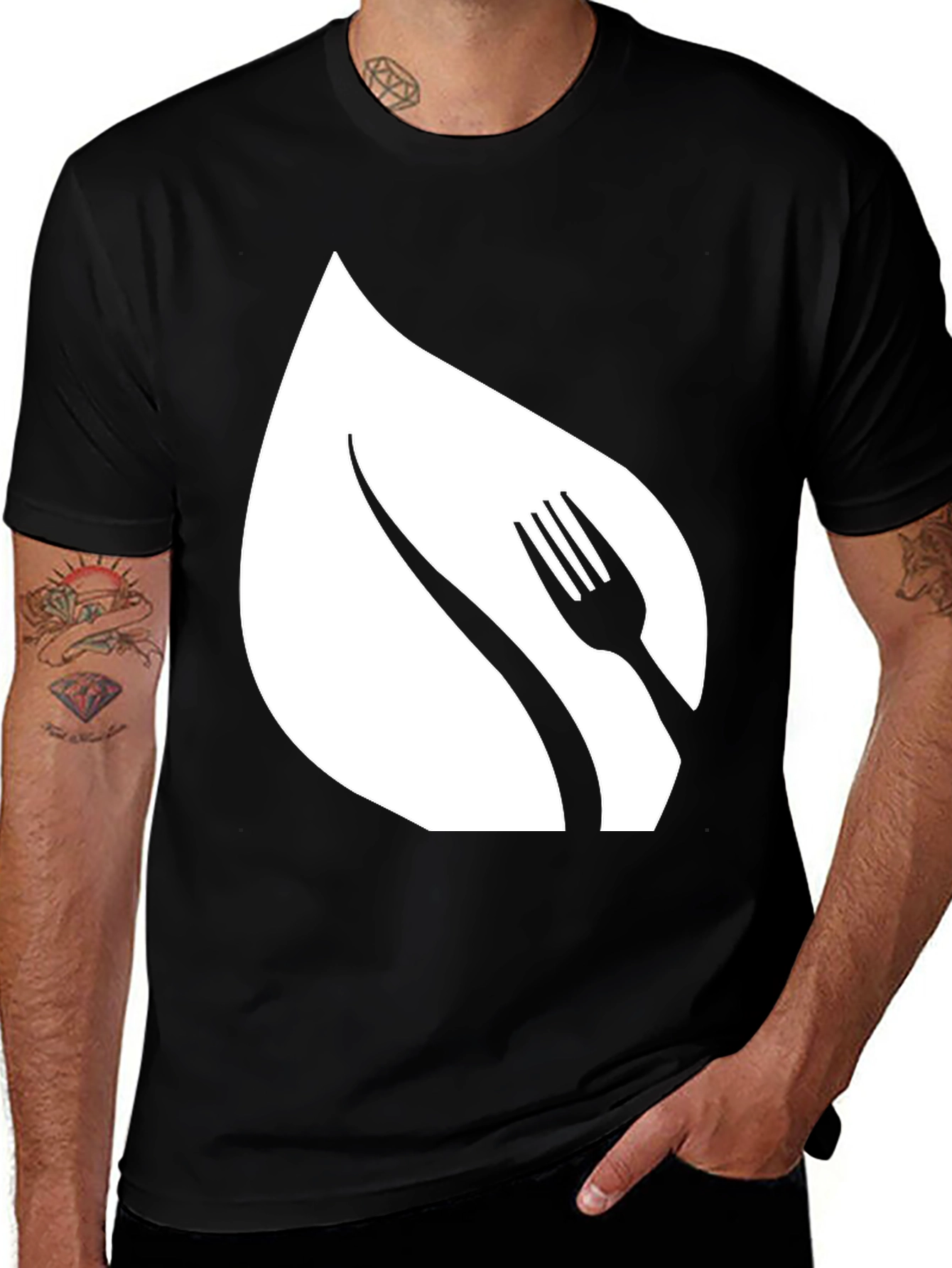 Vegan T-Shirt - Leaf & Fork Graphic Tee