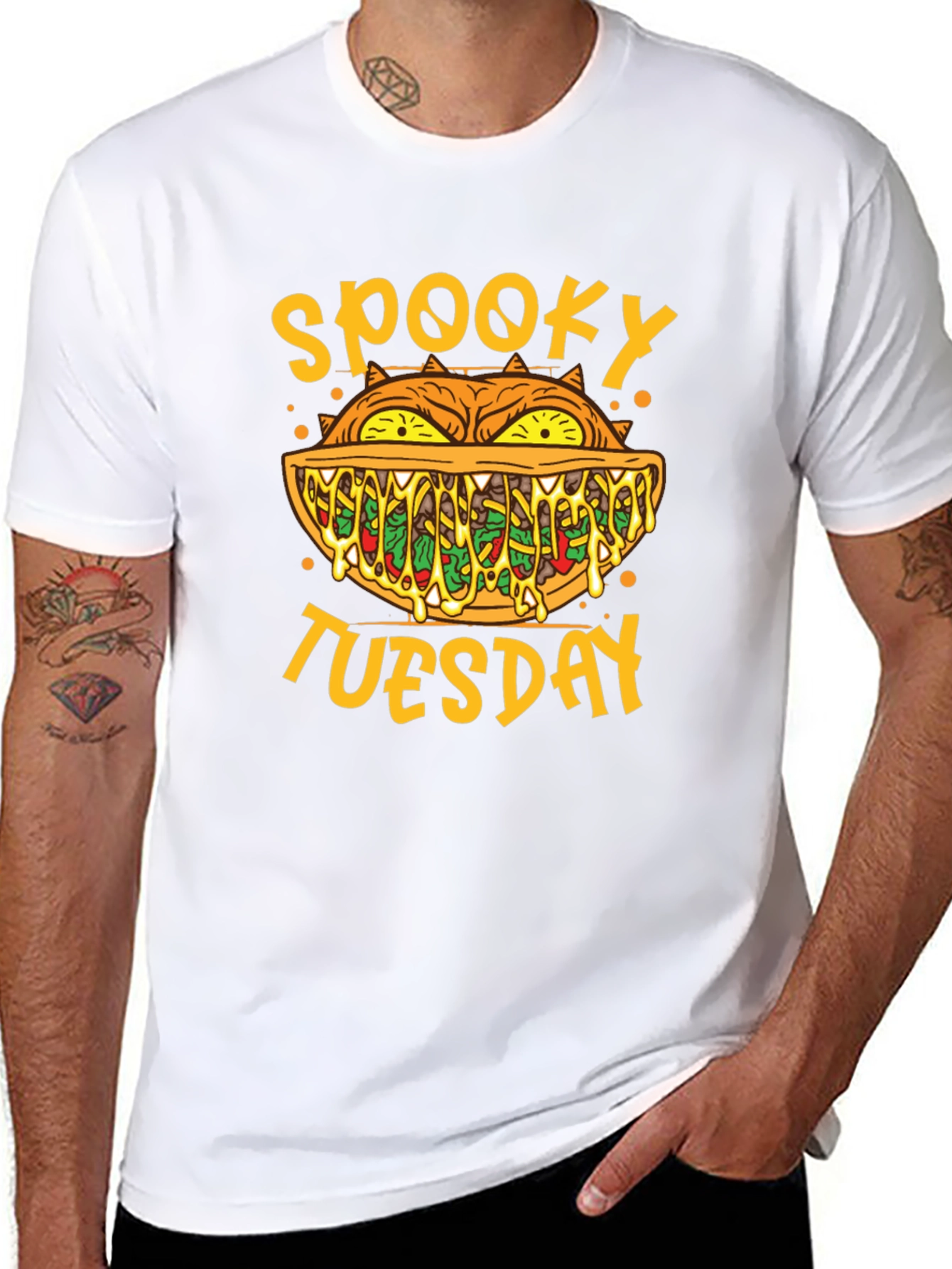 Spooky Tuesday Graphic T-Shirt - Halloween Style