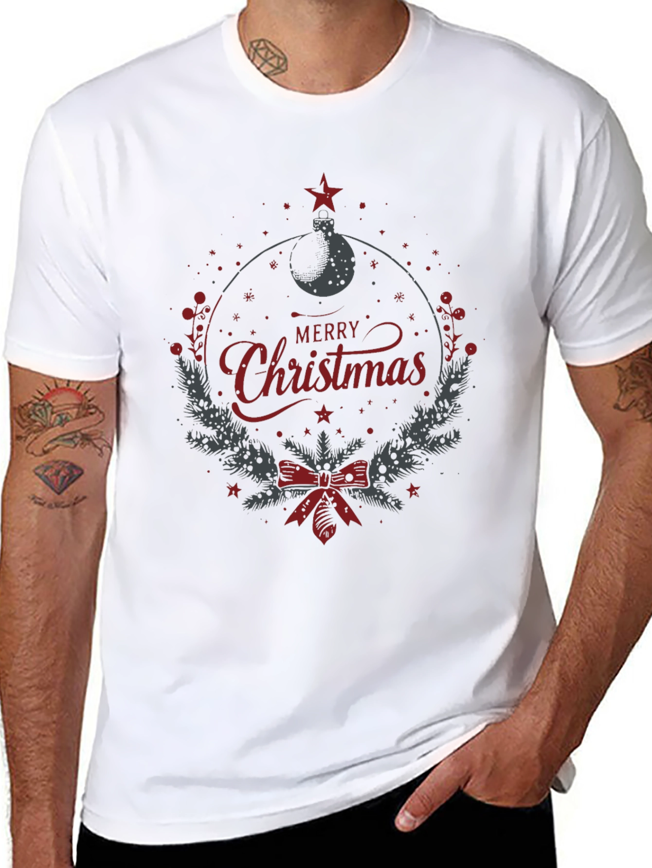 Festive Merry Christmas Graphic Tee