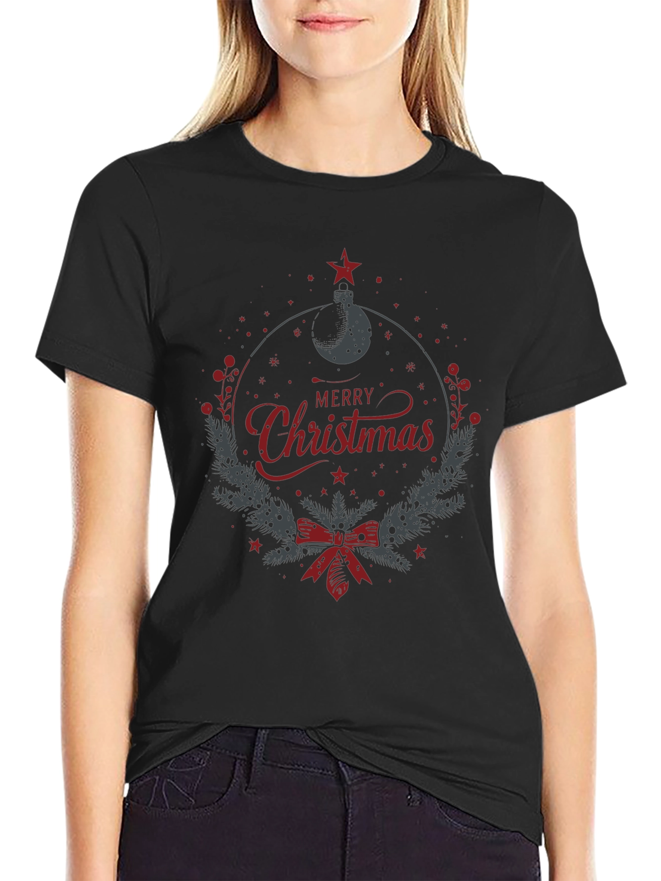 Festive Merry Christmas Graphic Tee