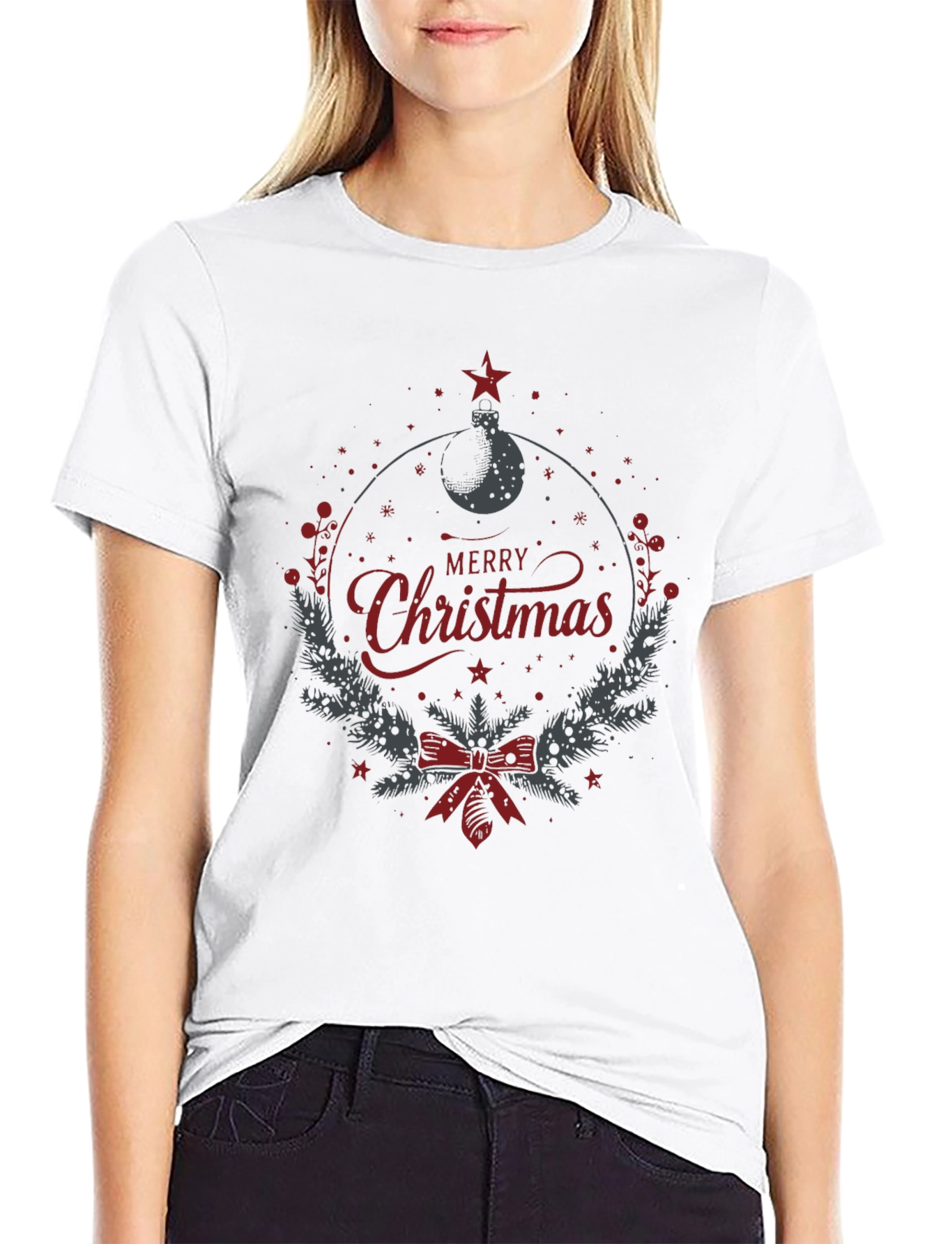Festive Merry Christmas Graphic Tee