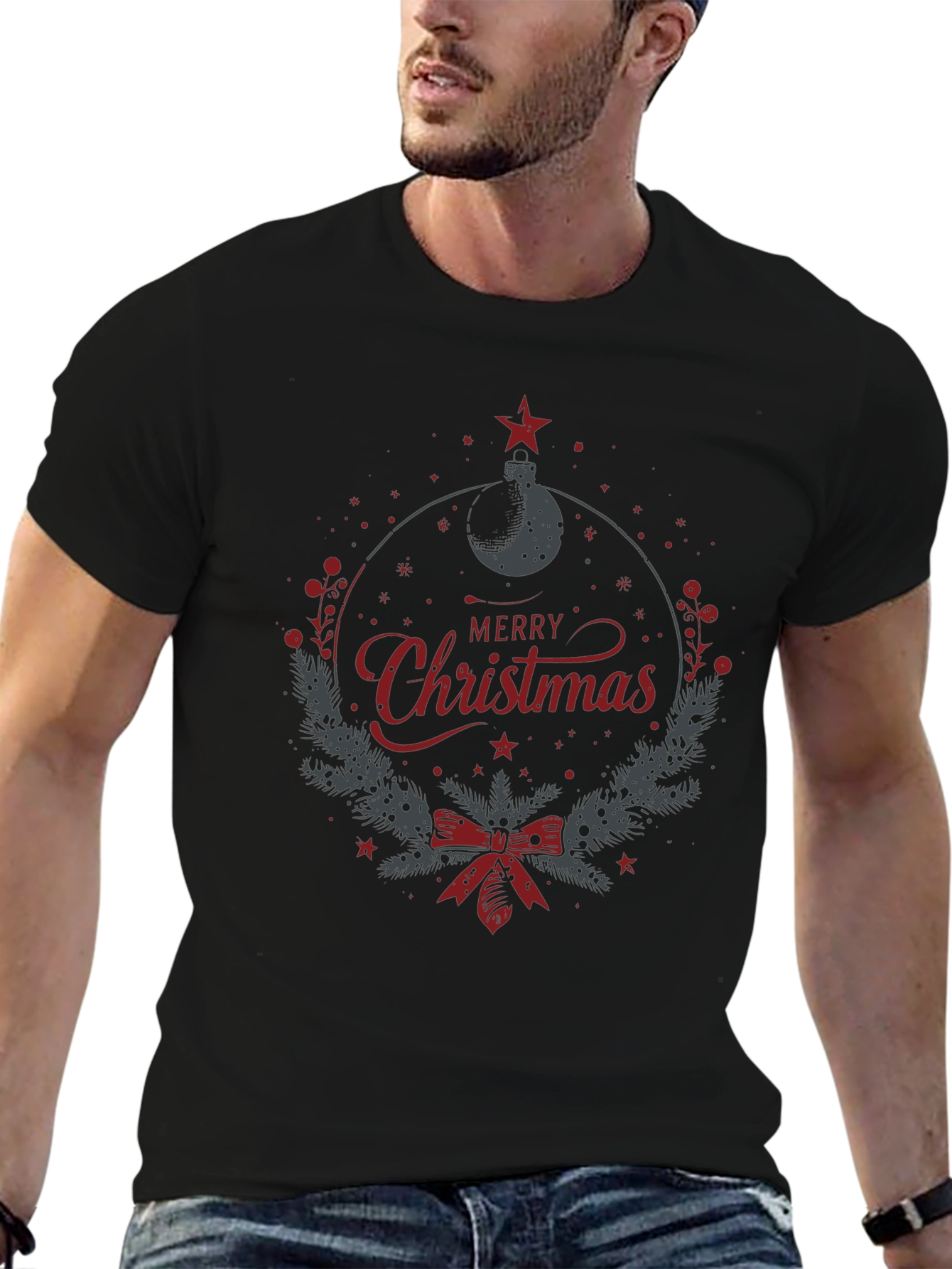 Festive Merry Christmas Graphic Tee