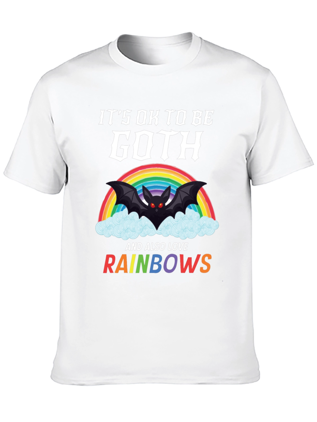 Its Ok to Be Goth Rainbow T-Shirt