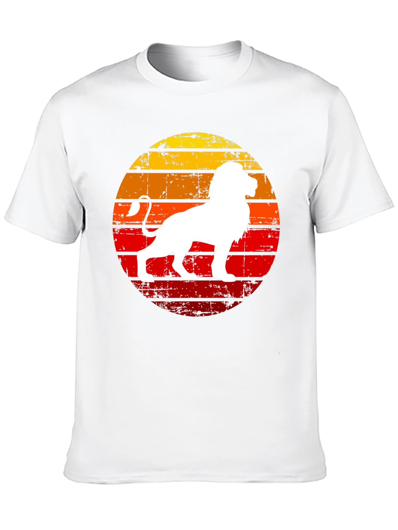 Retro Lion Graphic Tee - Sunset Design