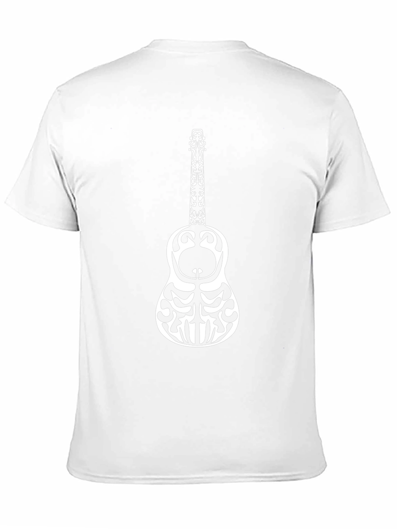Tribal Guitar Graphic Tee - Stylish Music Lover Shirt