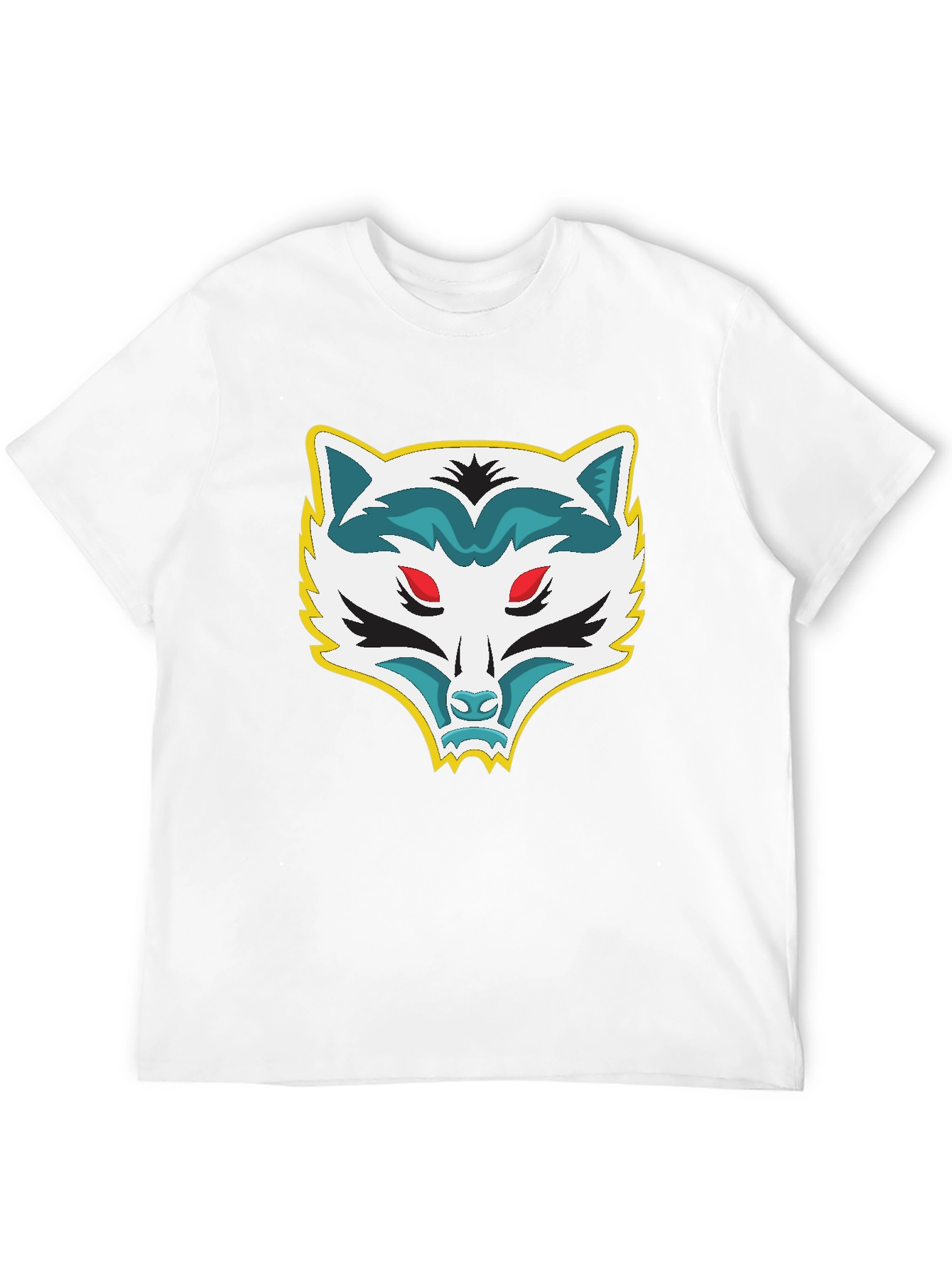 Mens Black T-Shirt with Raccoon Graphic