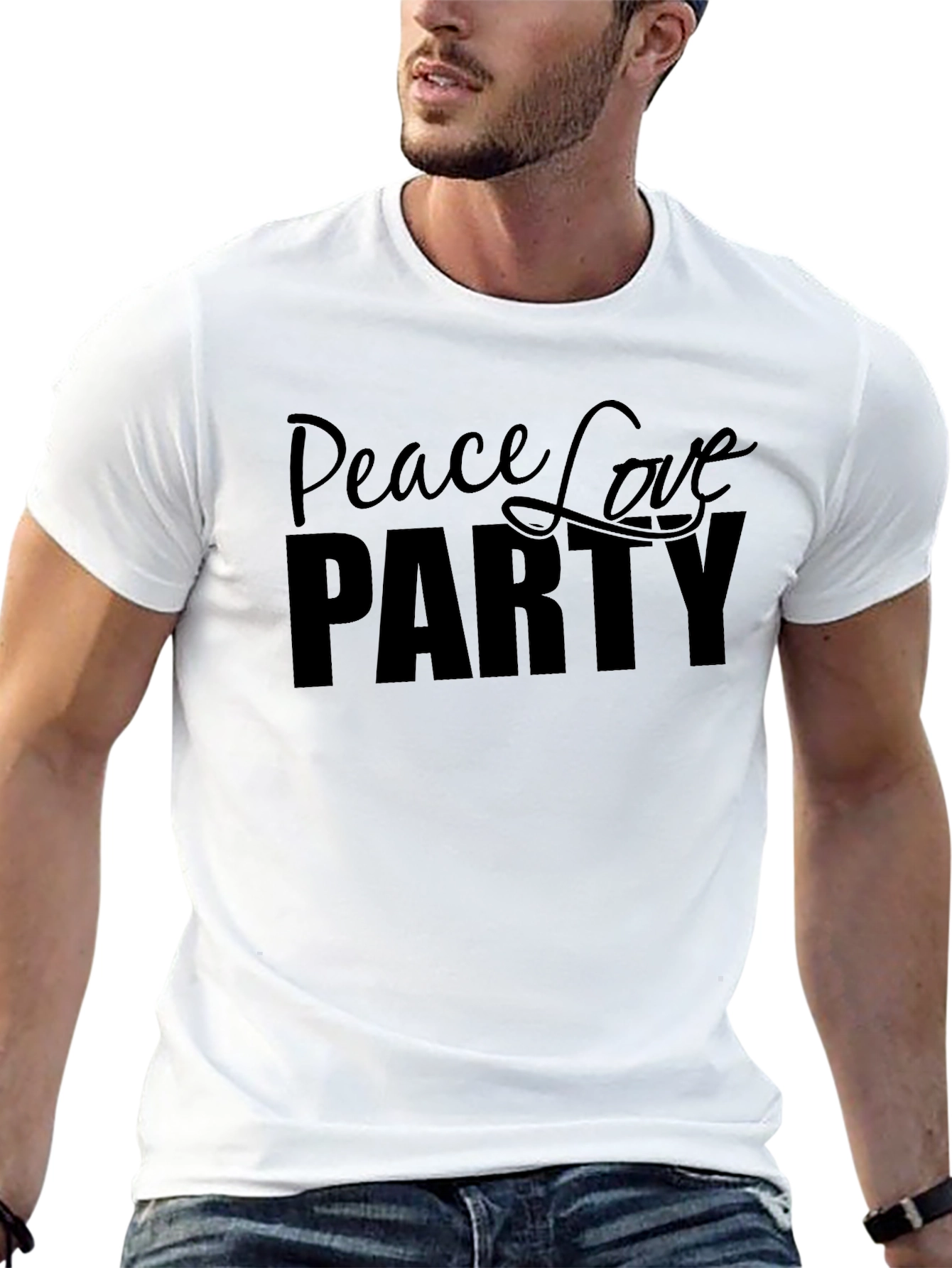 Peace Love Party Graphic T-Shirt