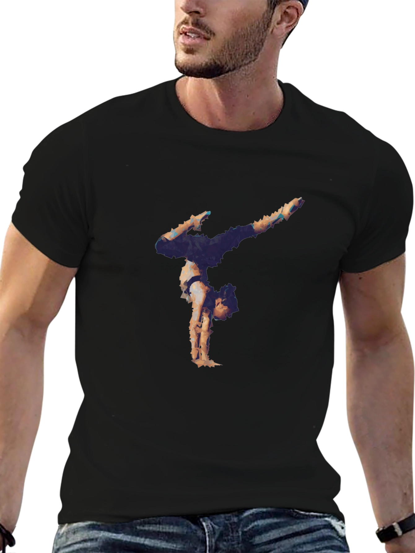 Artistic Gymnastics Graphic Tee - Black