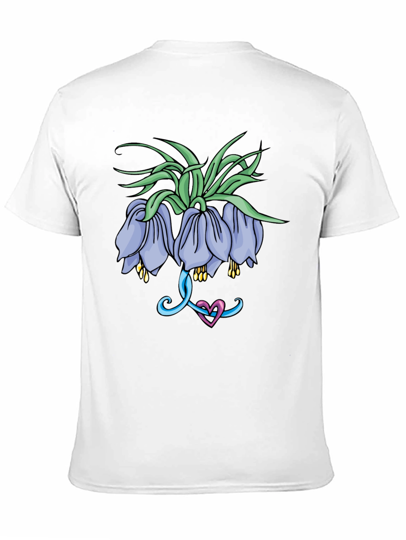 Floral Graphic Print Black T-Shirt for Men