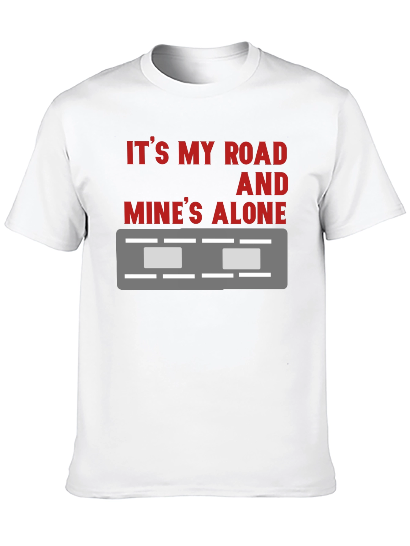 Its My Road T-Shirt - Black Crew Neck
