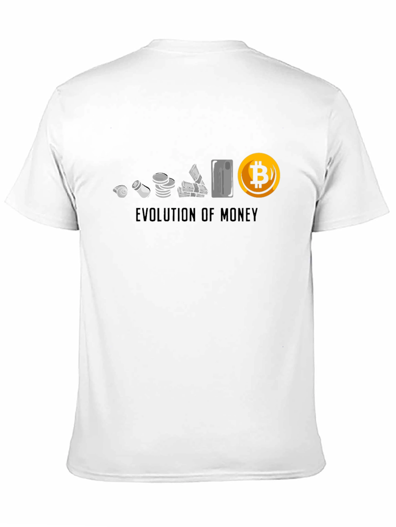 Evolution of Money Bitcoin Black T-Shirt