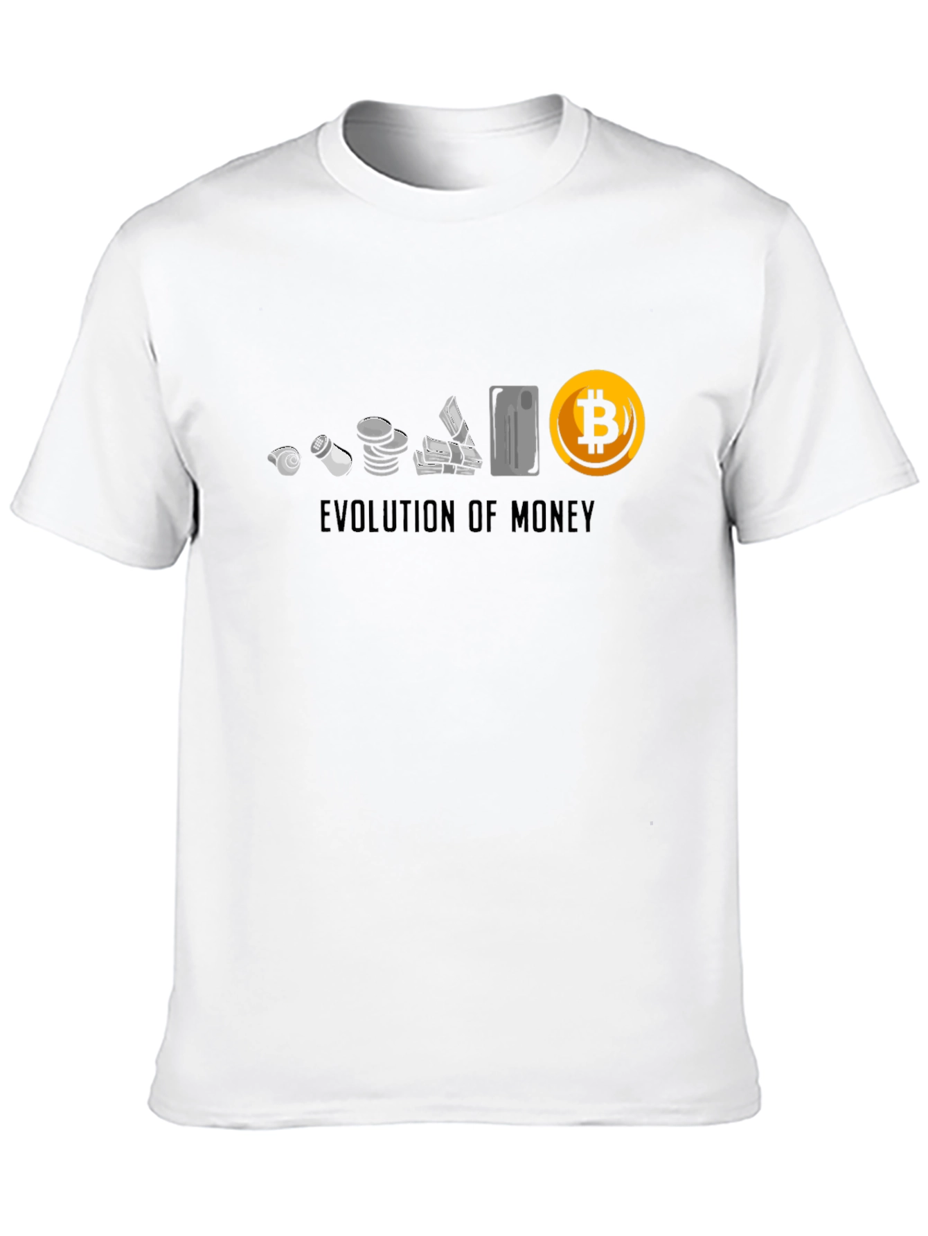 Evolution of Money Bitcoin Black T-Shirt
