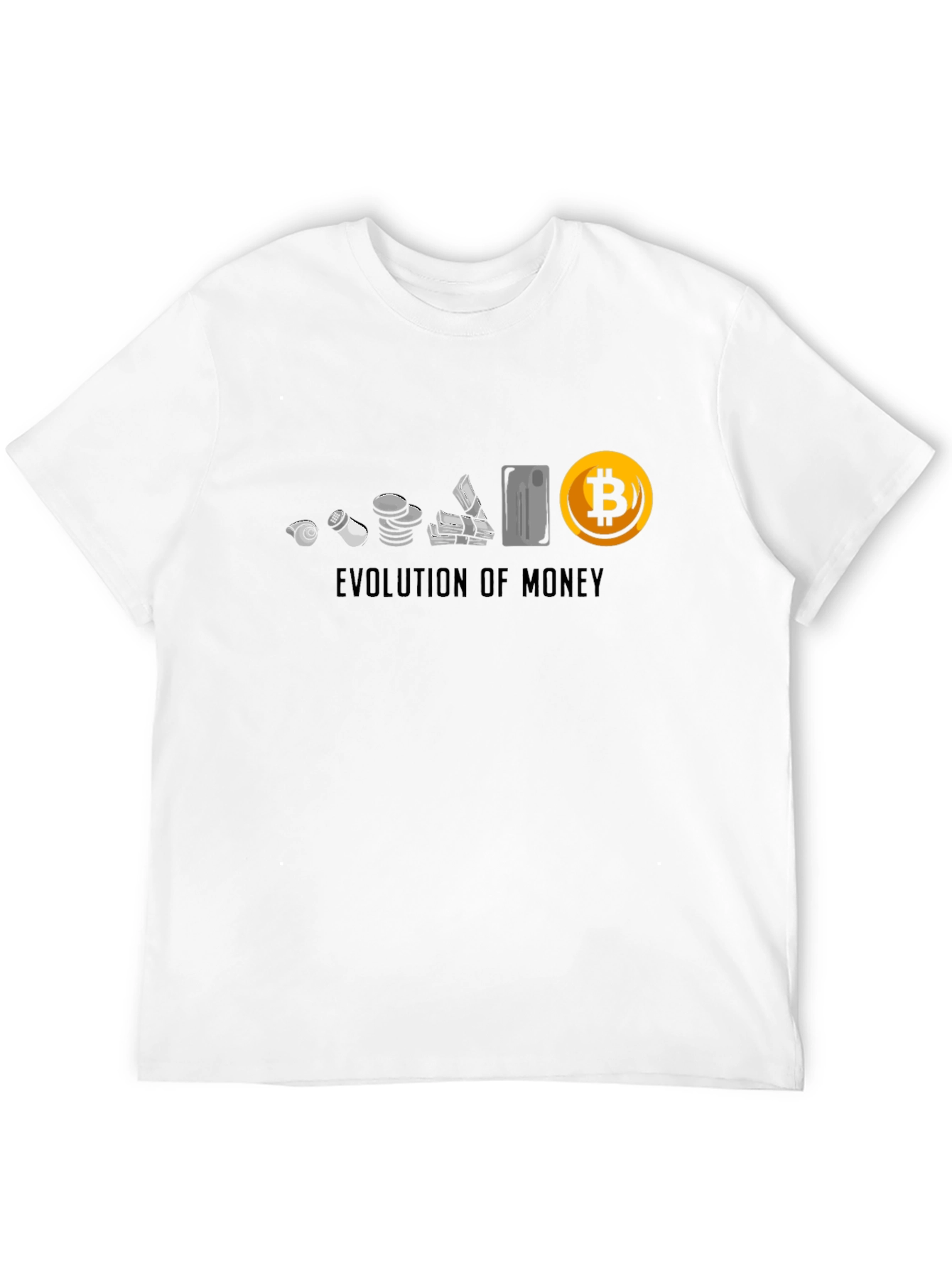 Evolution of Money Bitcoin Black T-Shirt