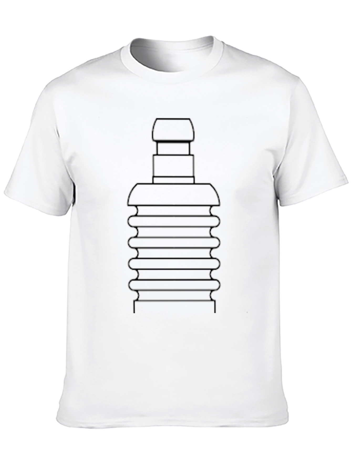 Novelty Plunger Graphic Tee - Black Cotton Blend