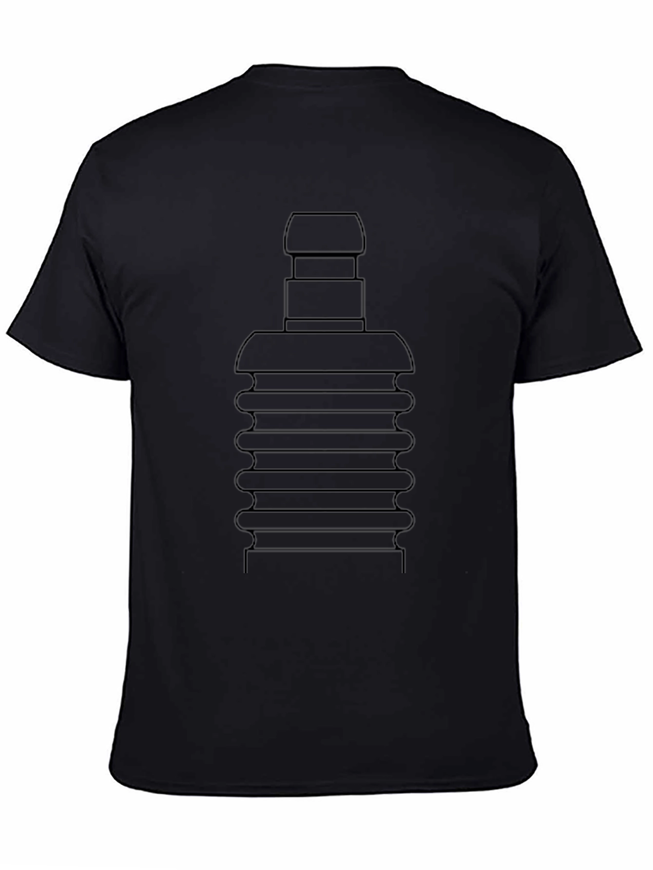 Novelty Plunger Graphic Tee - Black Cotton Blend