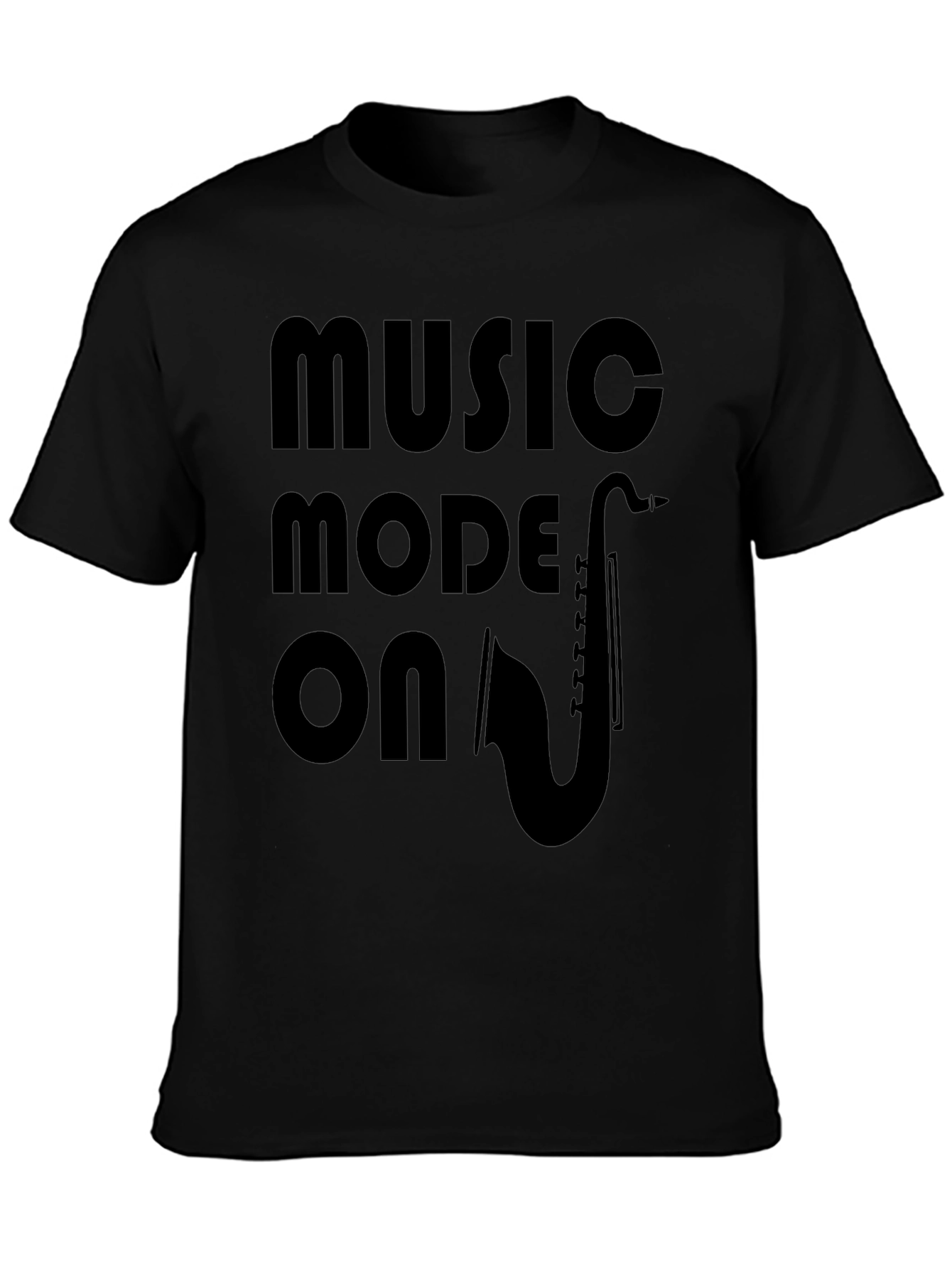 Music Mode On Graphic Tee - Saxophone Design