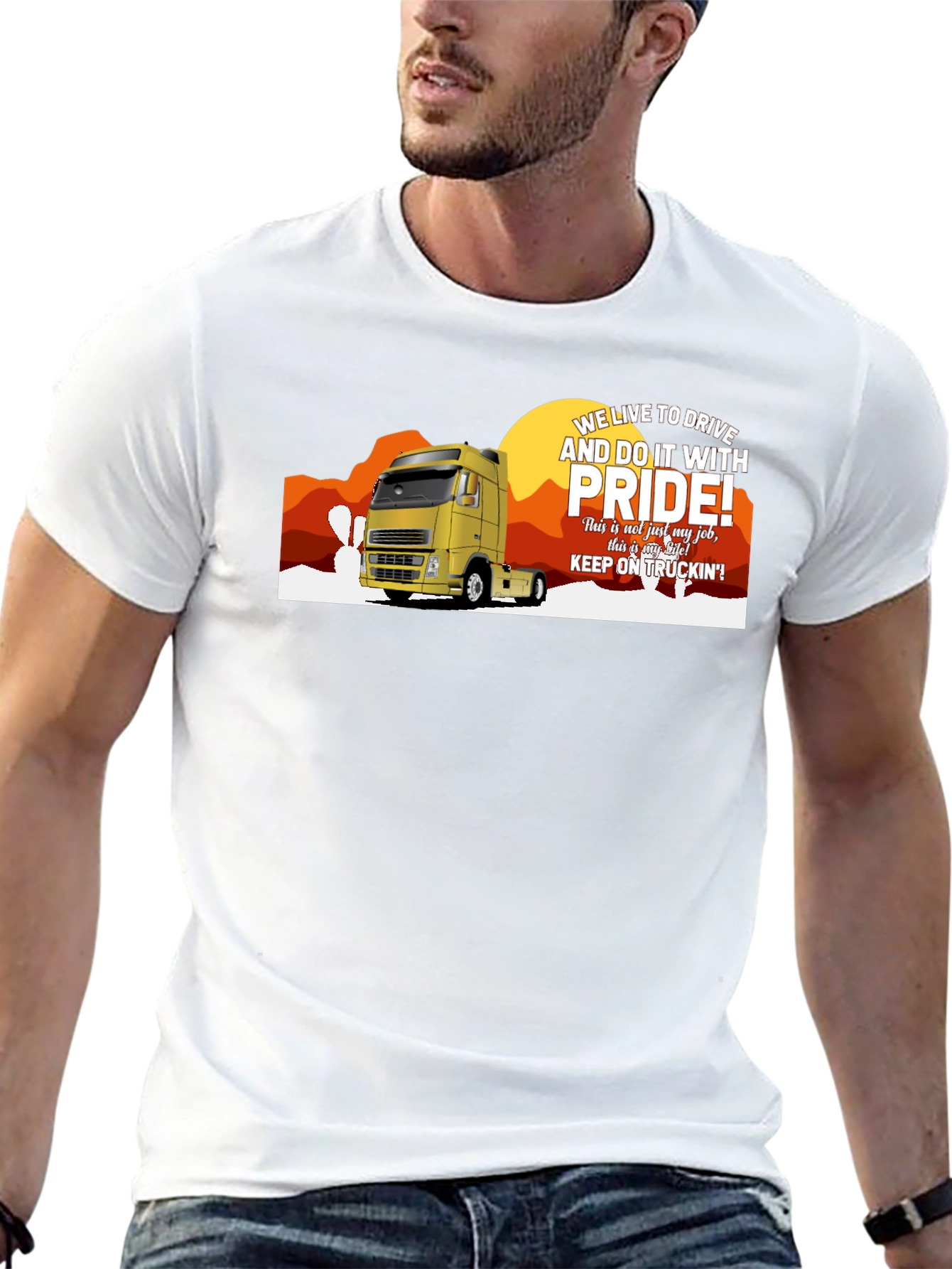 Trucker Pride T-Shirt - We Live to Drive
