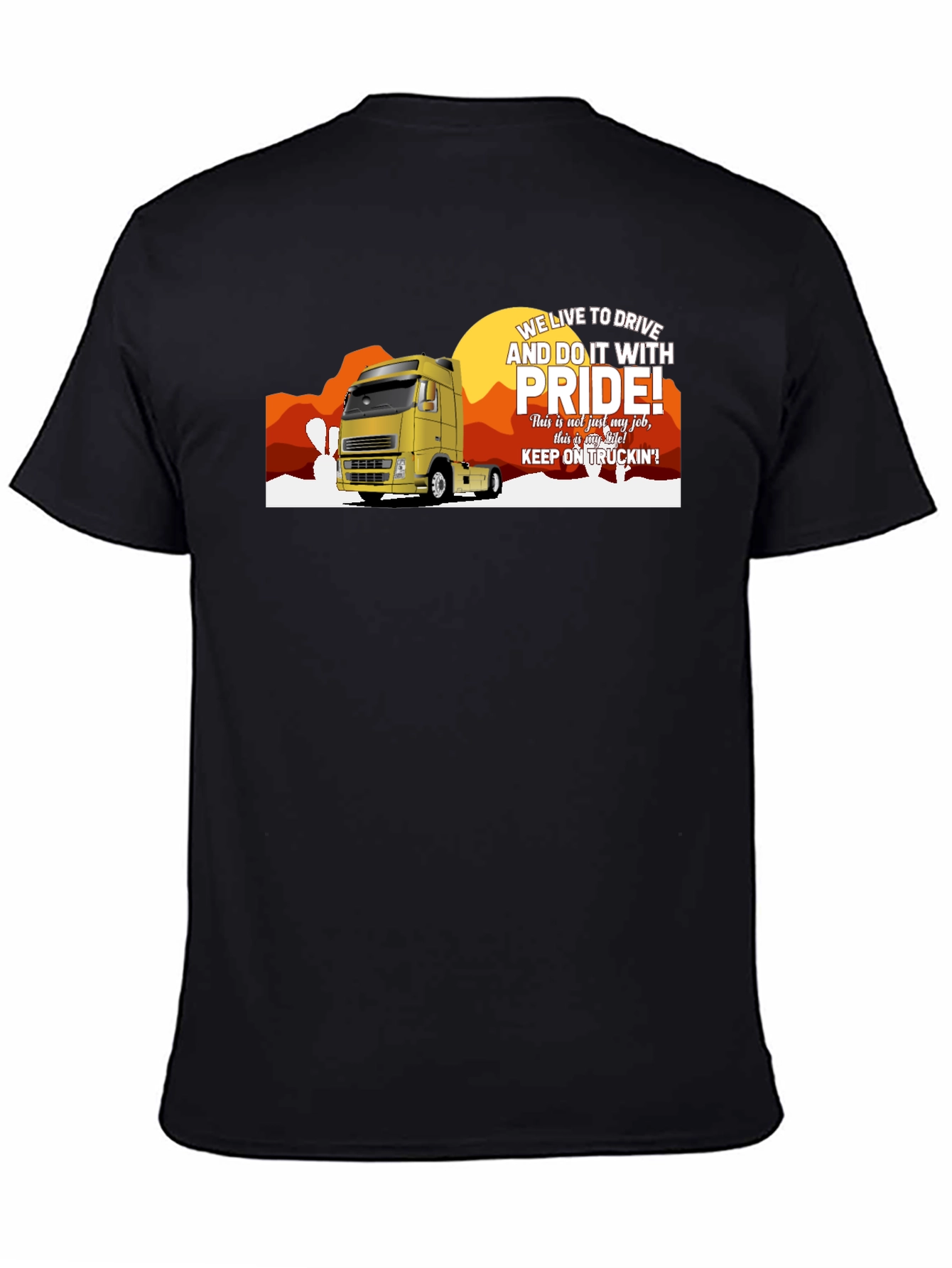 Trucker Pride T-Shirt - We Live to Drive