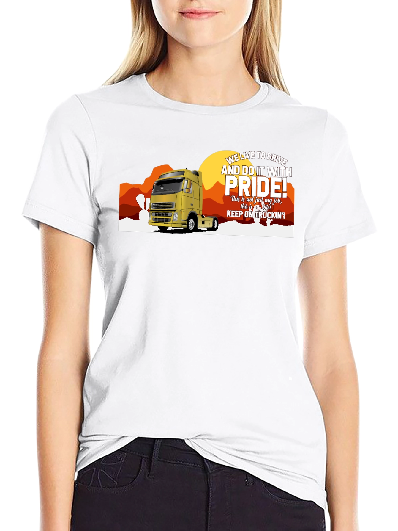 Trucker Pride T-Shirt - We Live to Drive