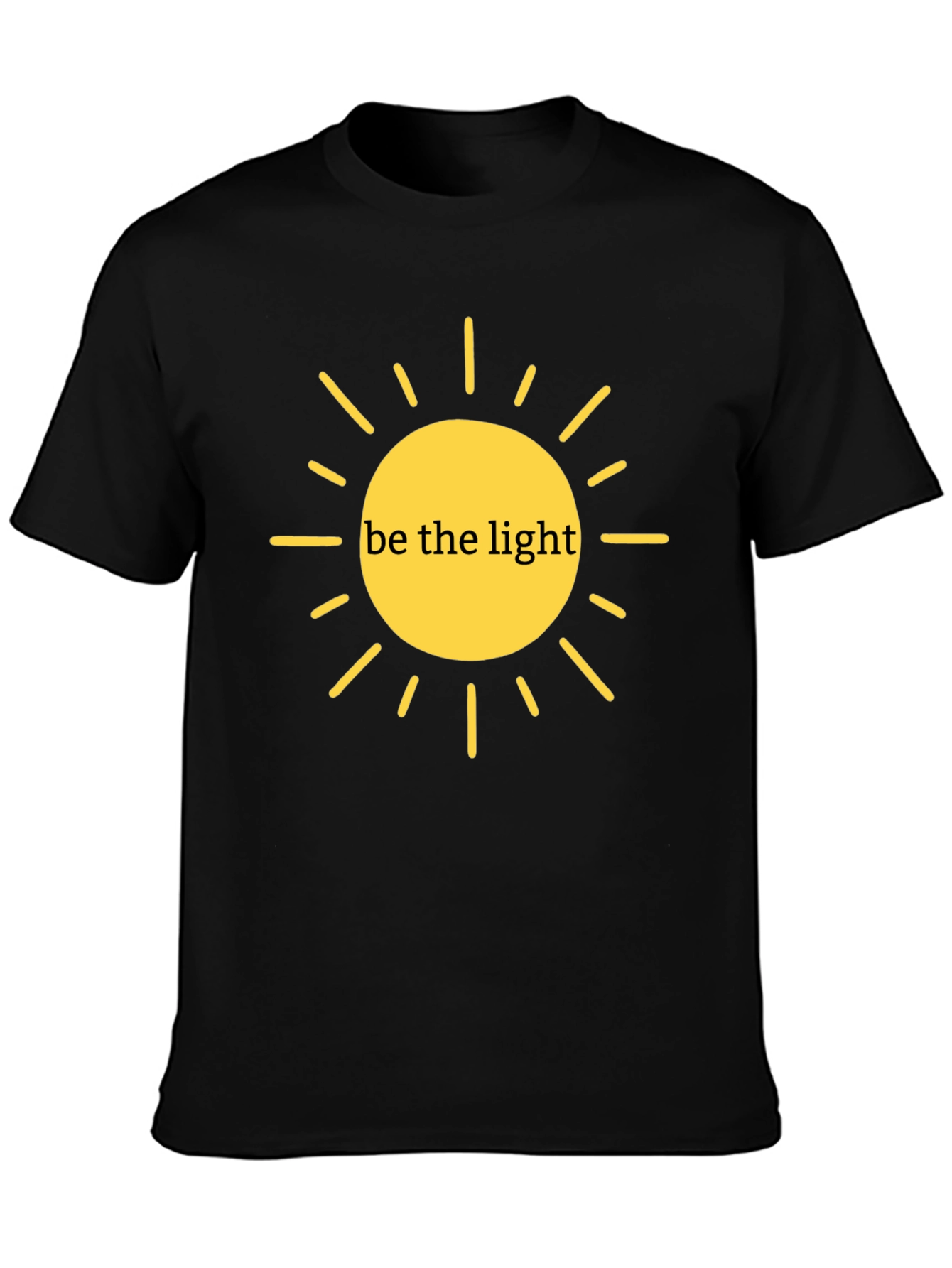 Be the Light Graphic Tee - Black Casual T-Shirt