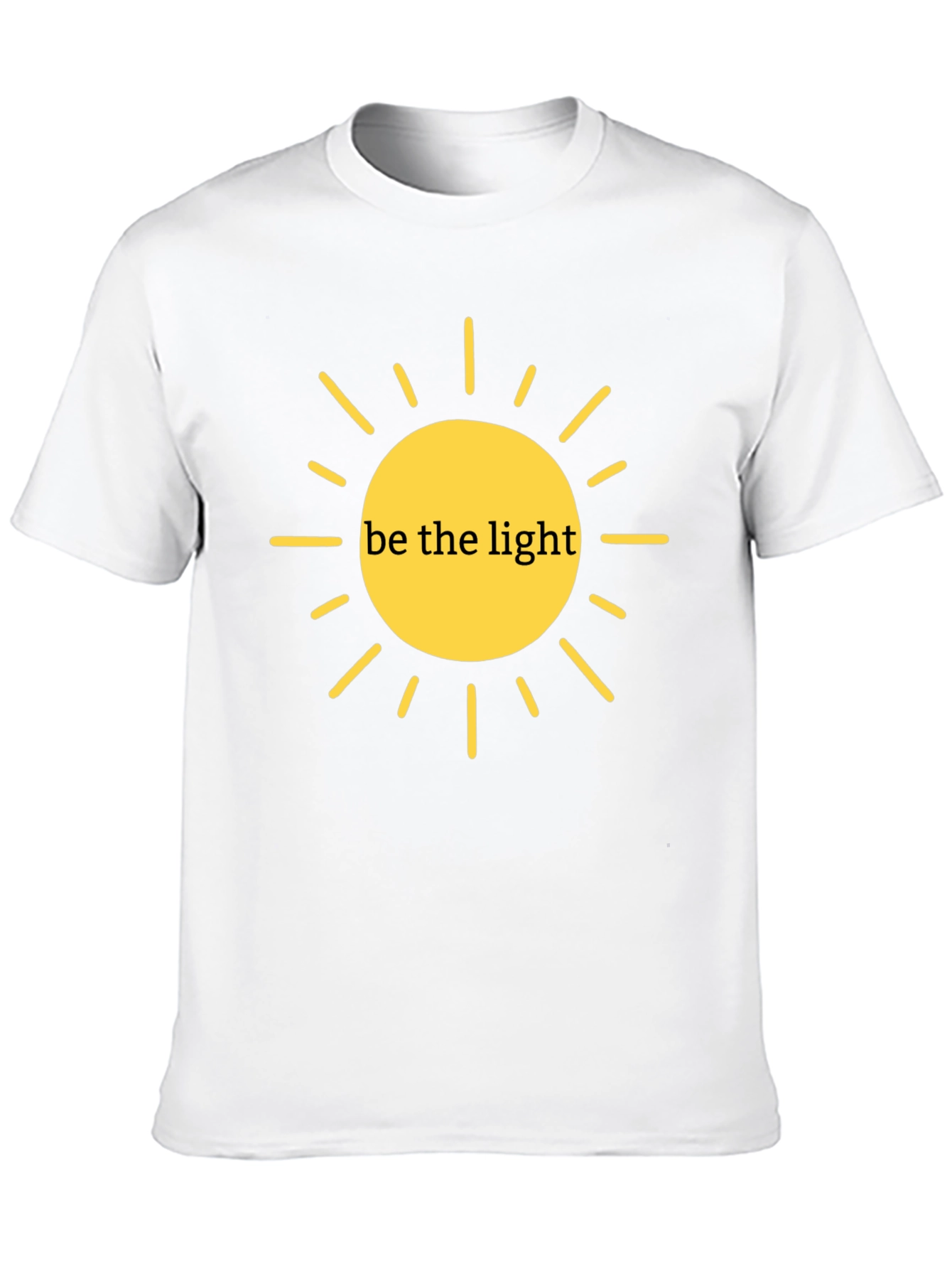 Be the Light Graphic Tee - Black Casual T-Shirt