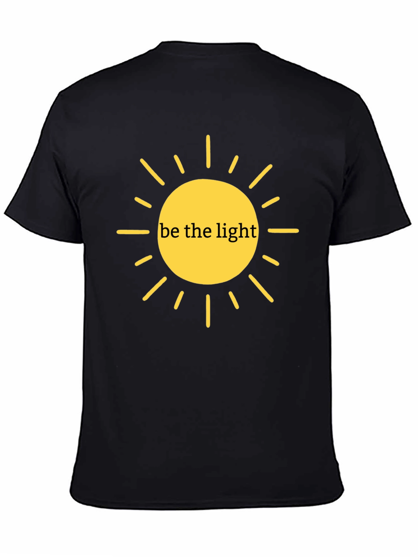 Be the Light Graphic Tee - Black Casual T-Shirt
