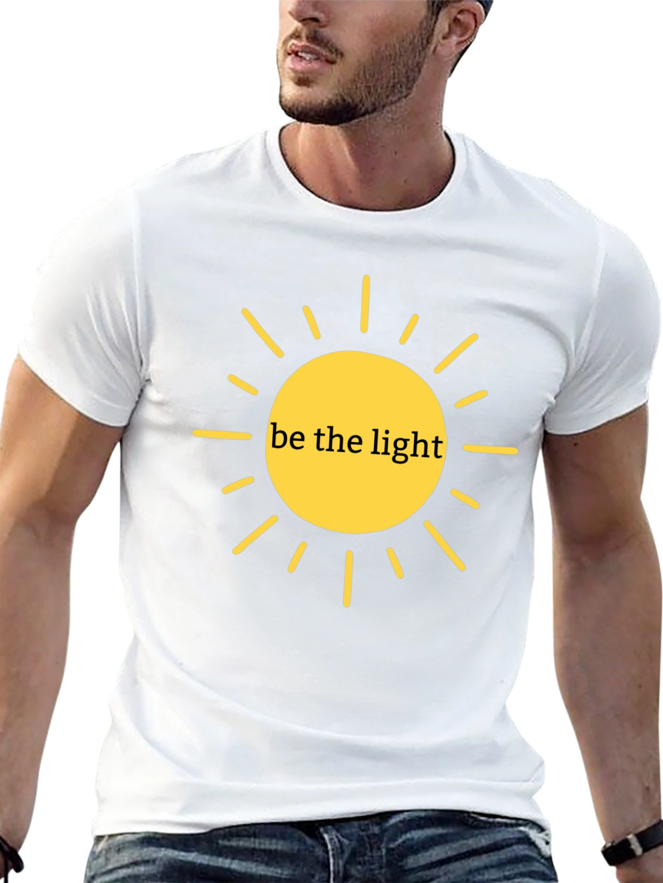 Be the Light Graphic Tee - Black Casual T-Shirt