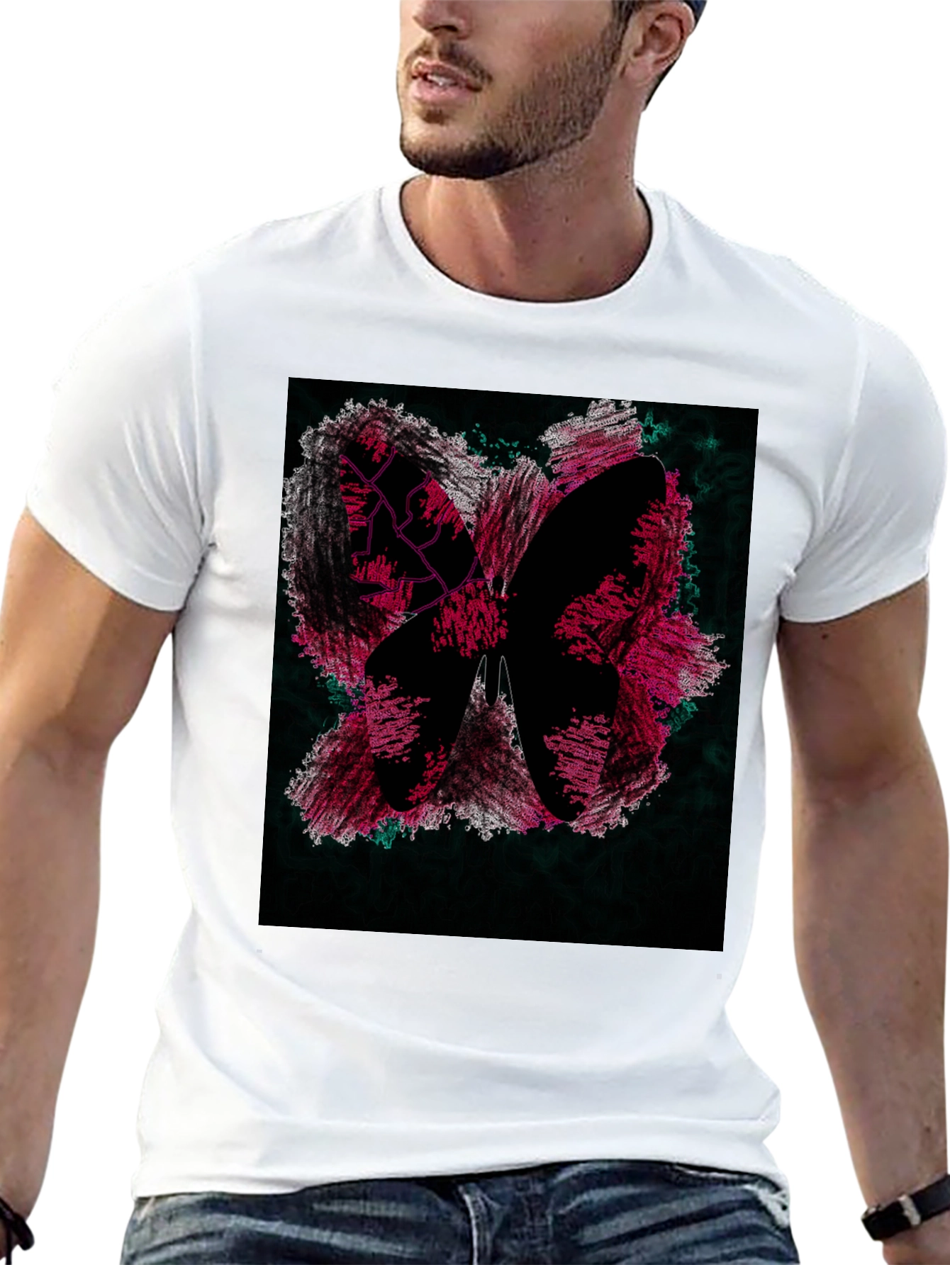 Butterfly Graphic Black T-Shirt