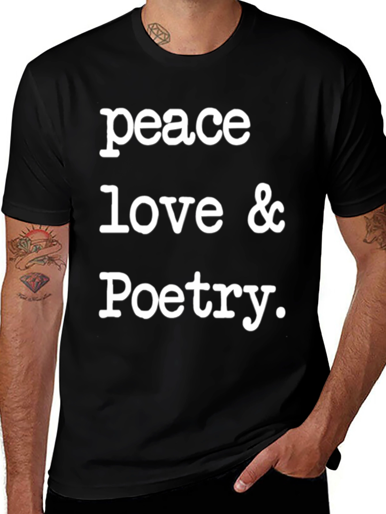 Peace Love & Poetry Graphic T-Shirt