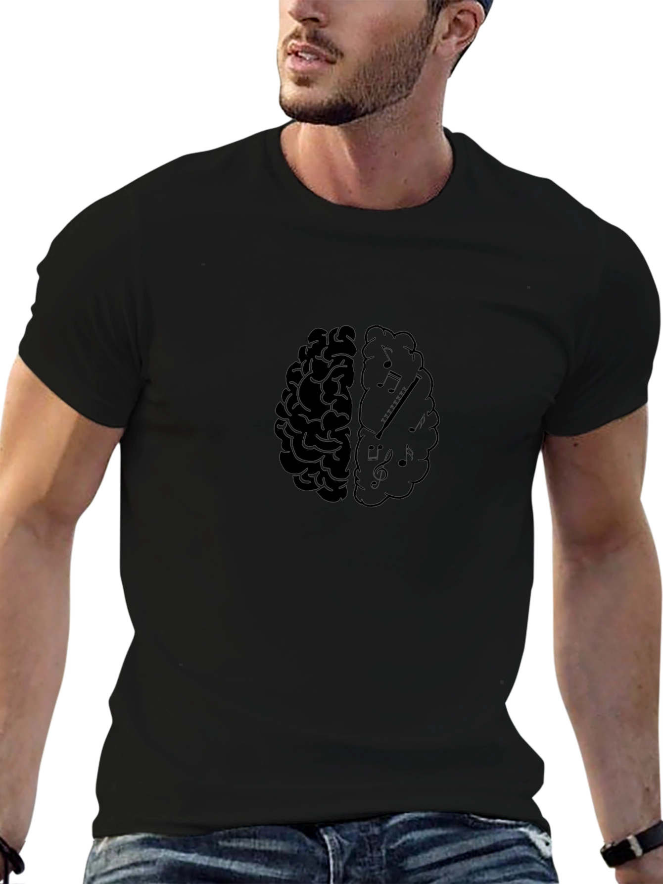 Music Brain T-Shirt - Artistic Design