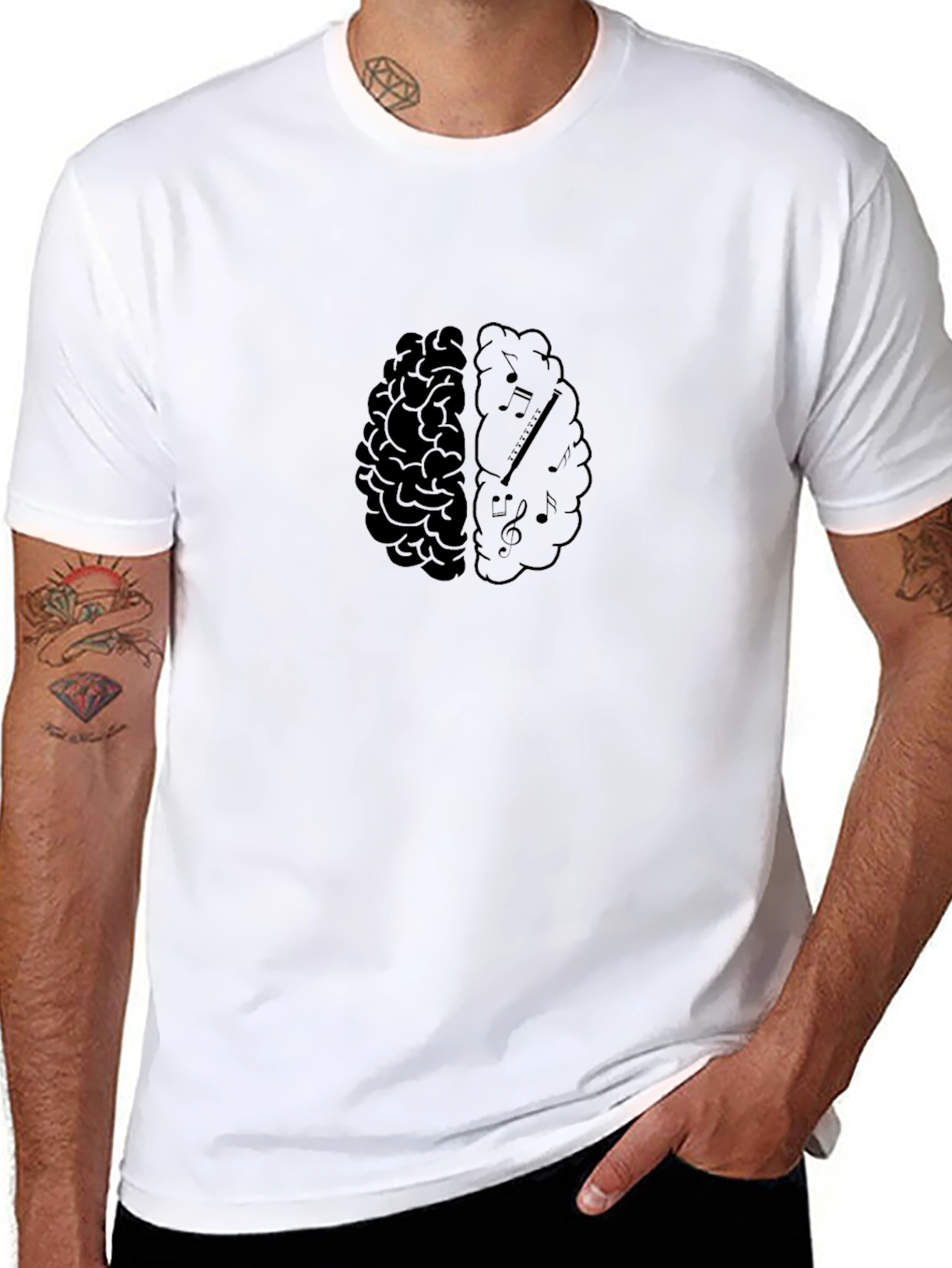 Music Brain T-Shirt - Artistic Design