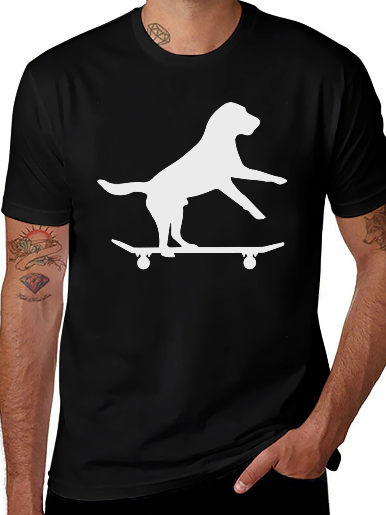 Skateboarding Dog Graphic Tee - Cool & Casual