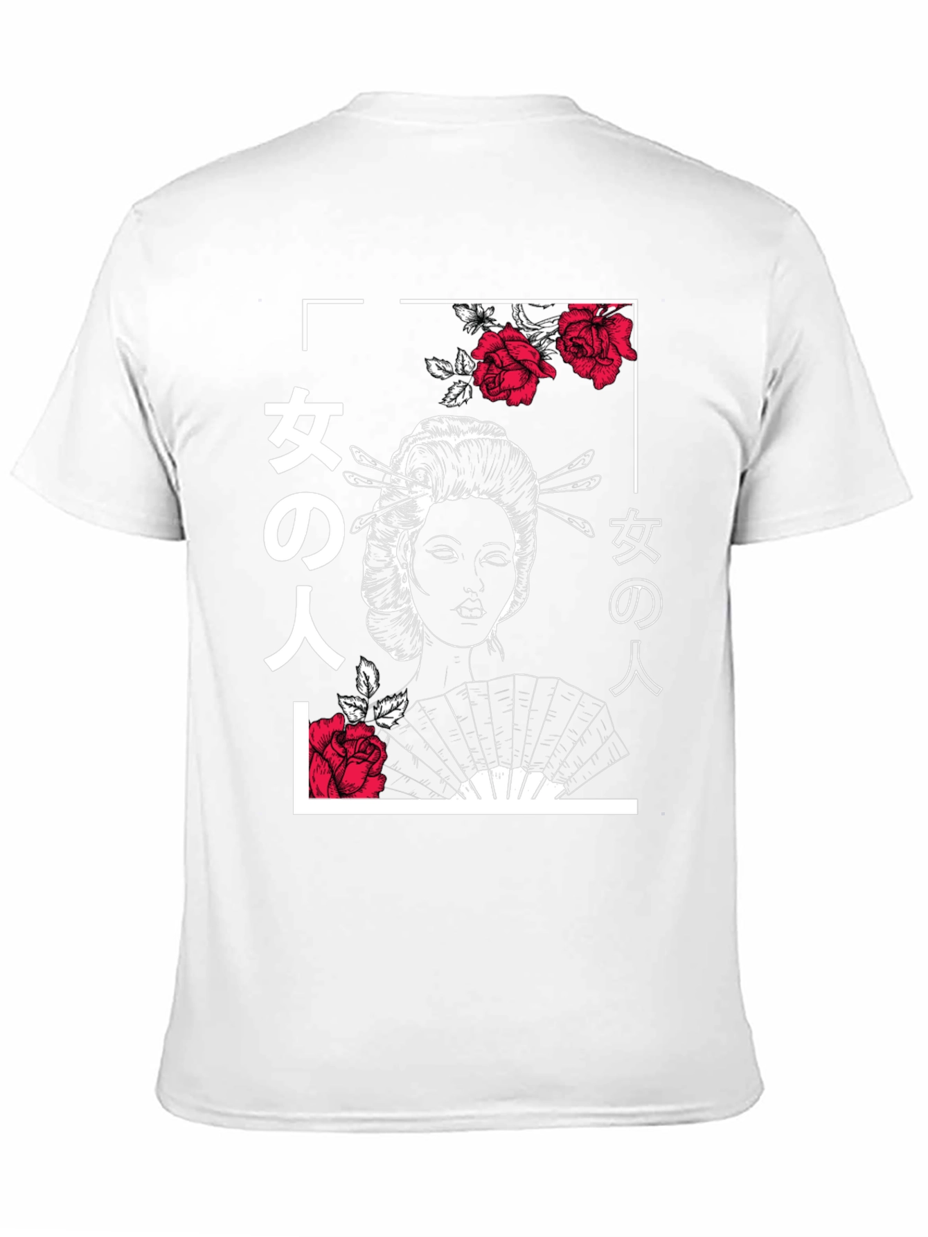 Geisha Rose T-Shirt - Urban Japanese Style