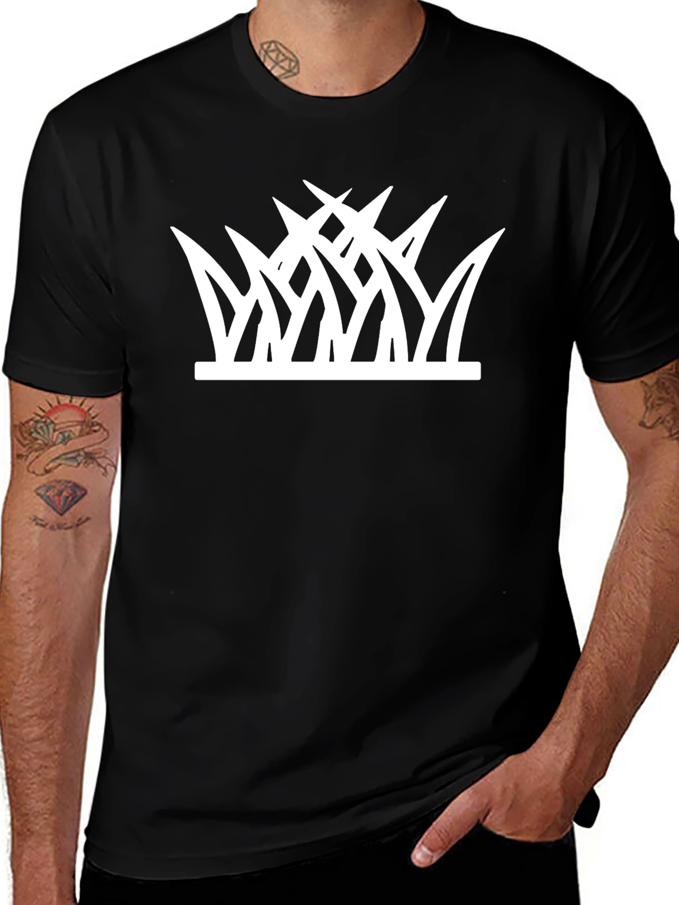 Grass Graphic Black T-Shirt - Stylish & Comfortable