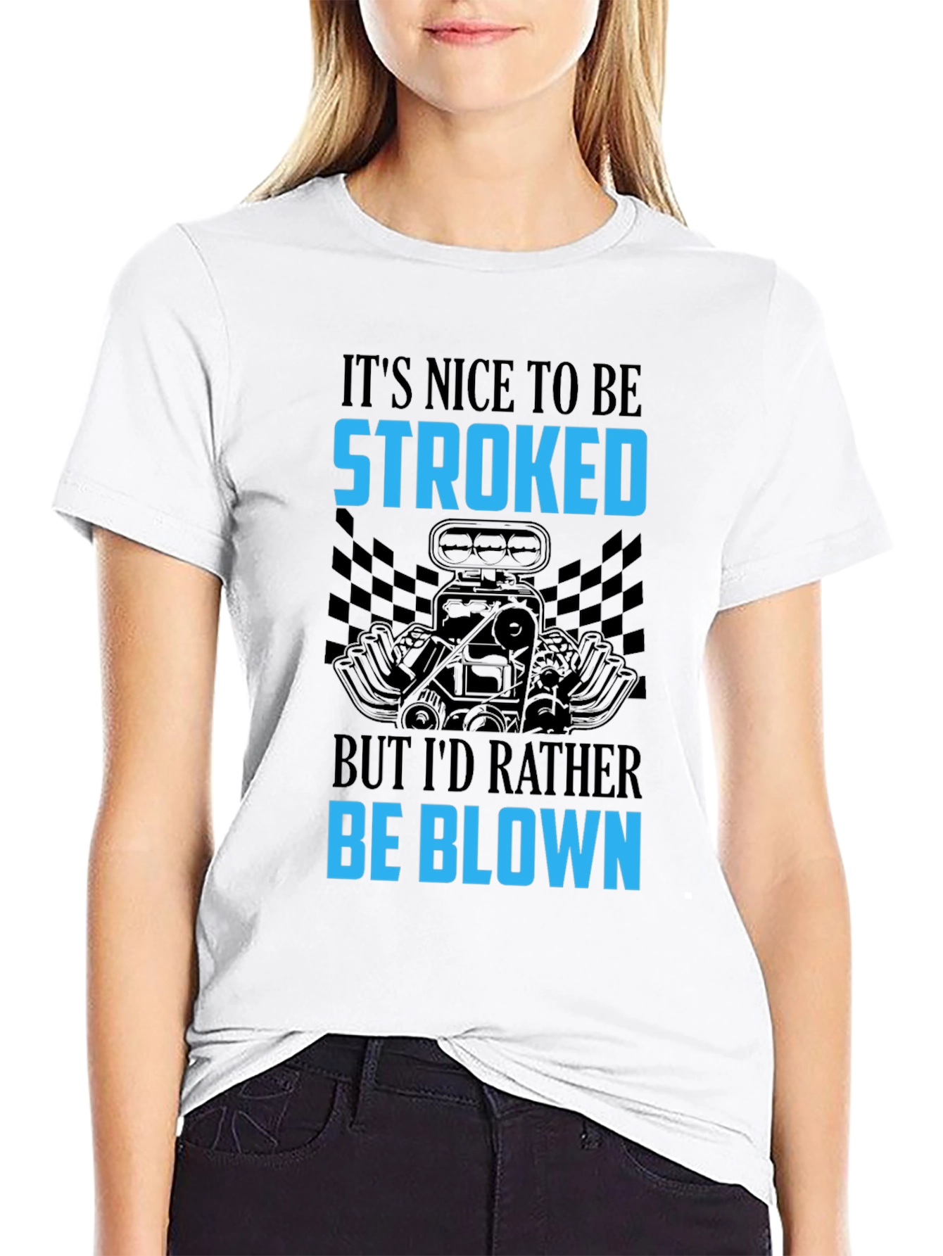 Its Nice To Be Stroked Funny Car T-Shirt