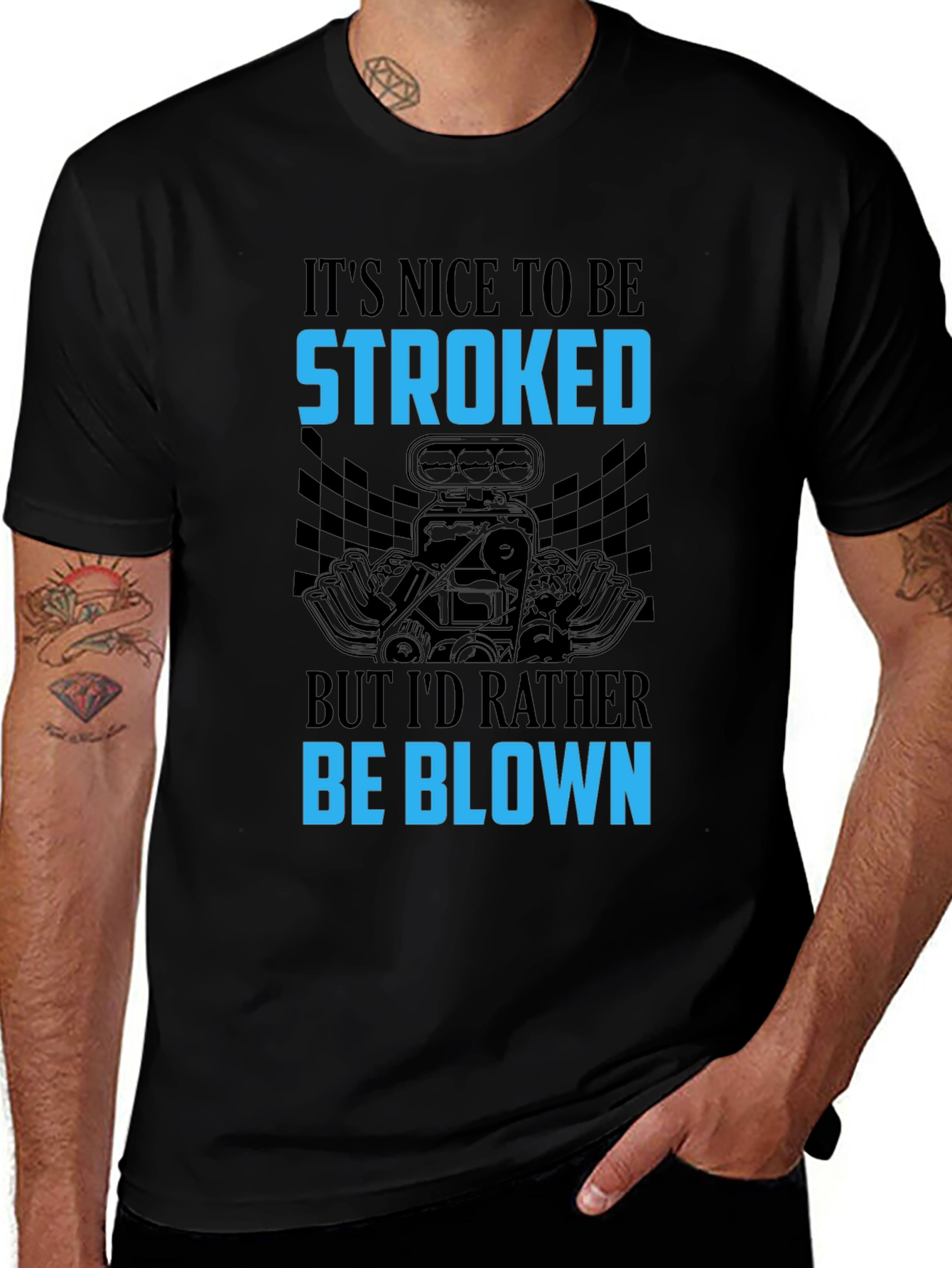 Its Nice To Be Stroked Funny Car T-Shirt