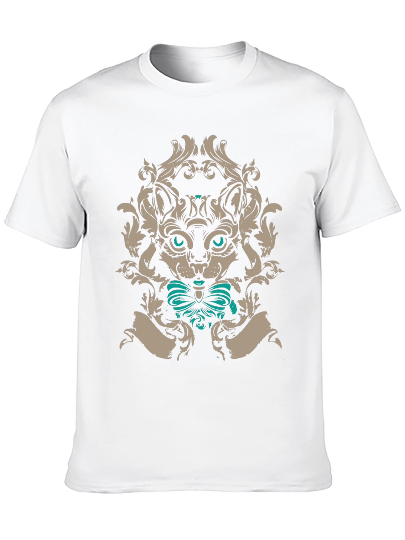 Cat T-Shirt: Baroque Cat with Bowtie